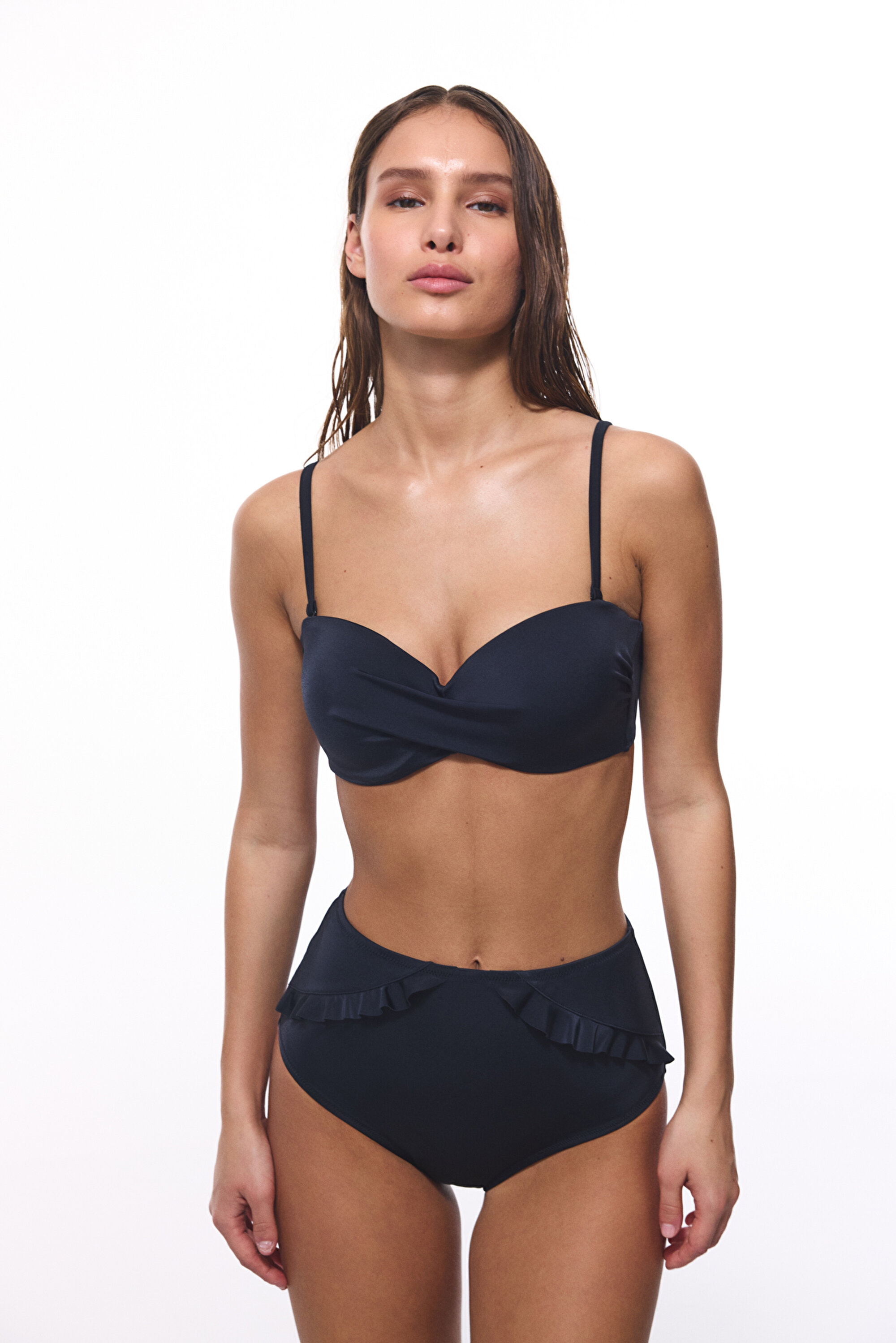 NEW HIGH RUFFLE BOTTOM, 36, BK5 SİYAH