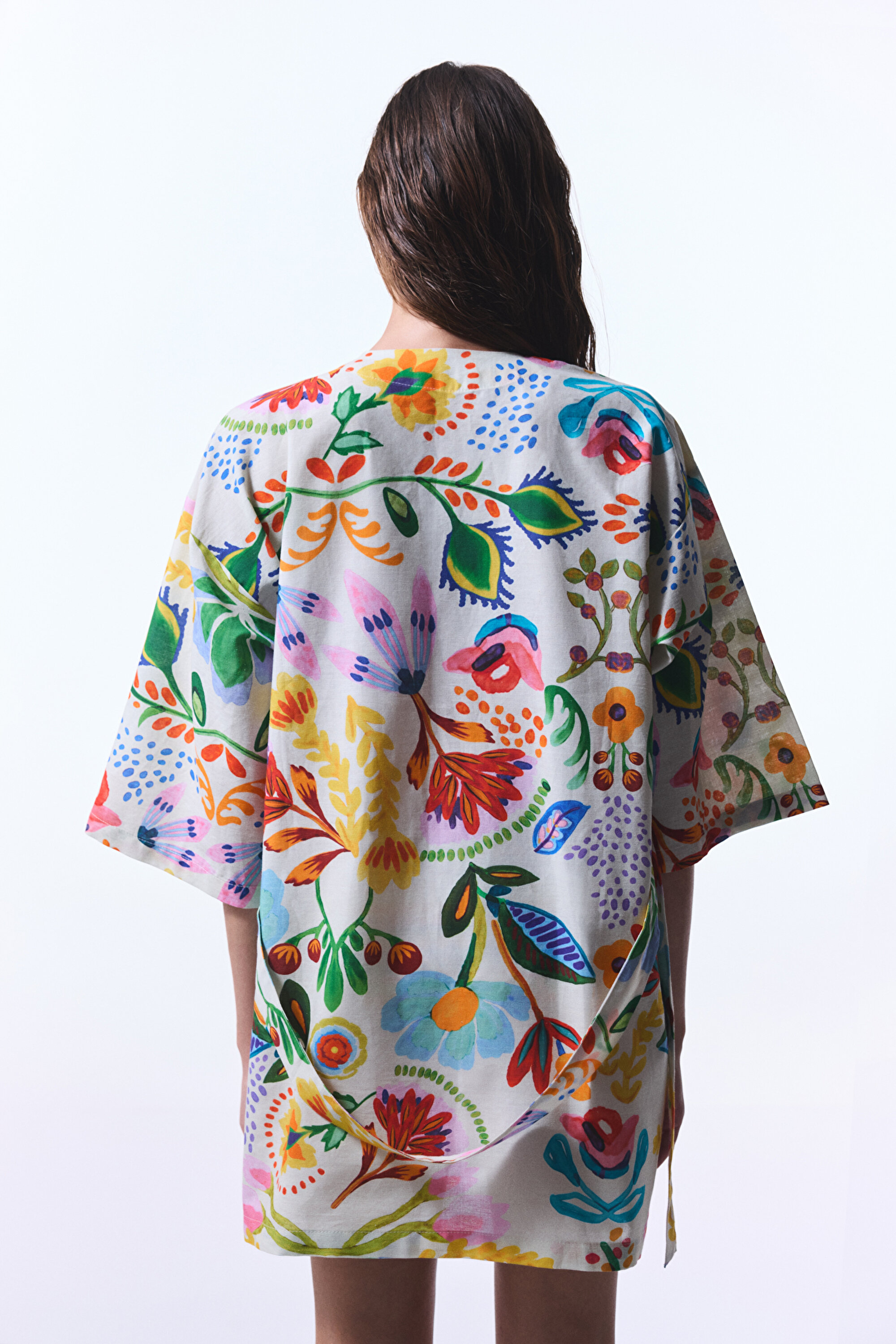 Çiçek Desenli Ila Kimono PLY4Q9P925IY-MIX - Çok Renkli - Penti