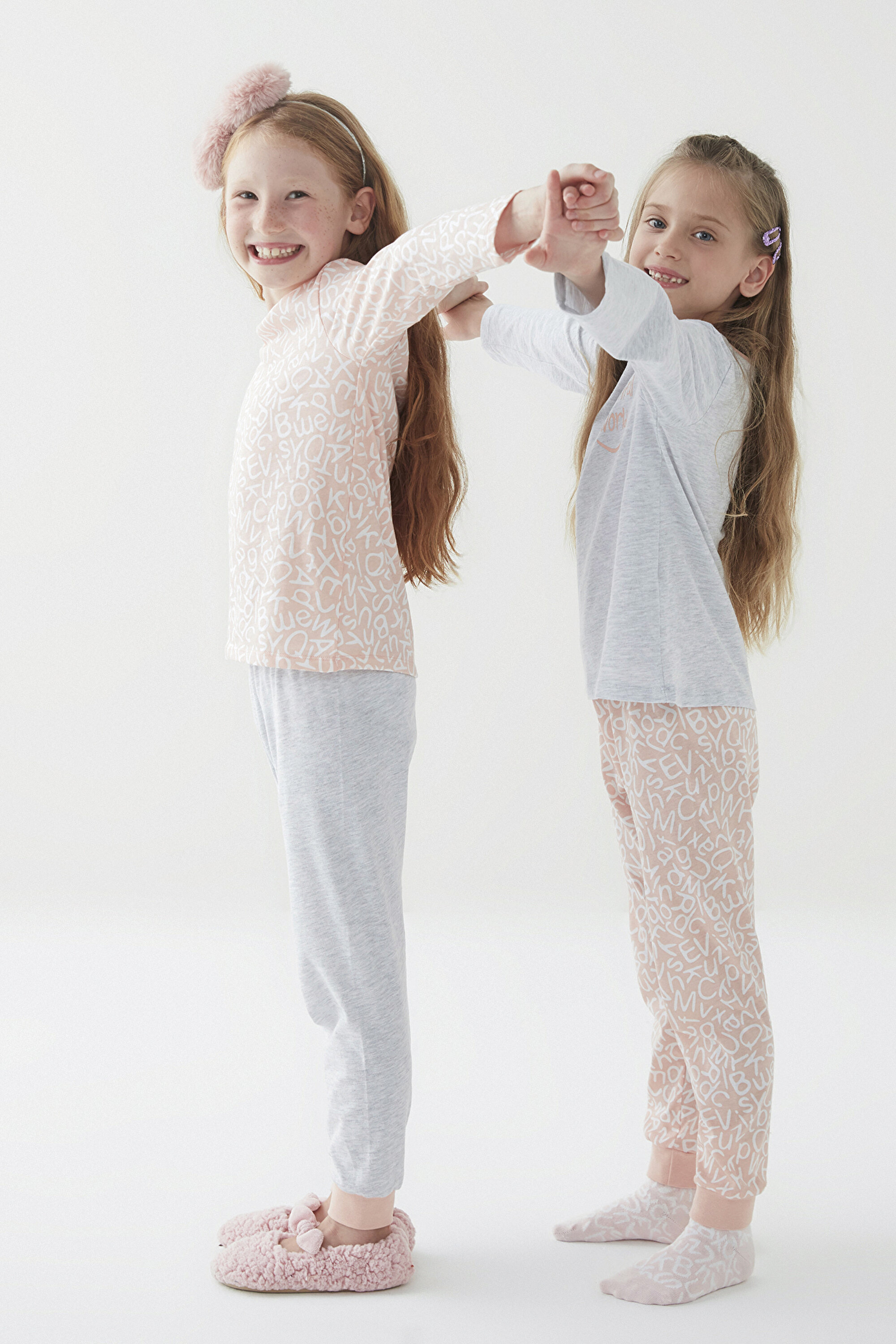 GIRLS CK LETTERS LS 4LU PJ, 3-4, MIX MIX