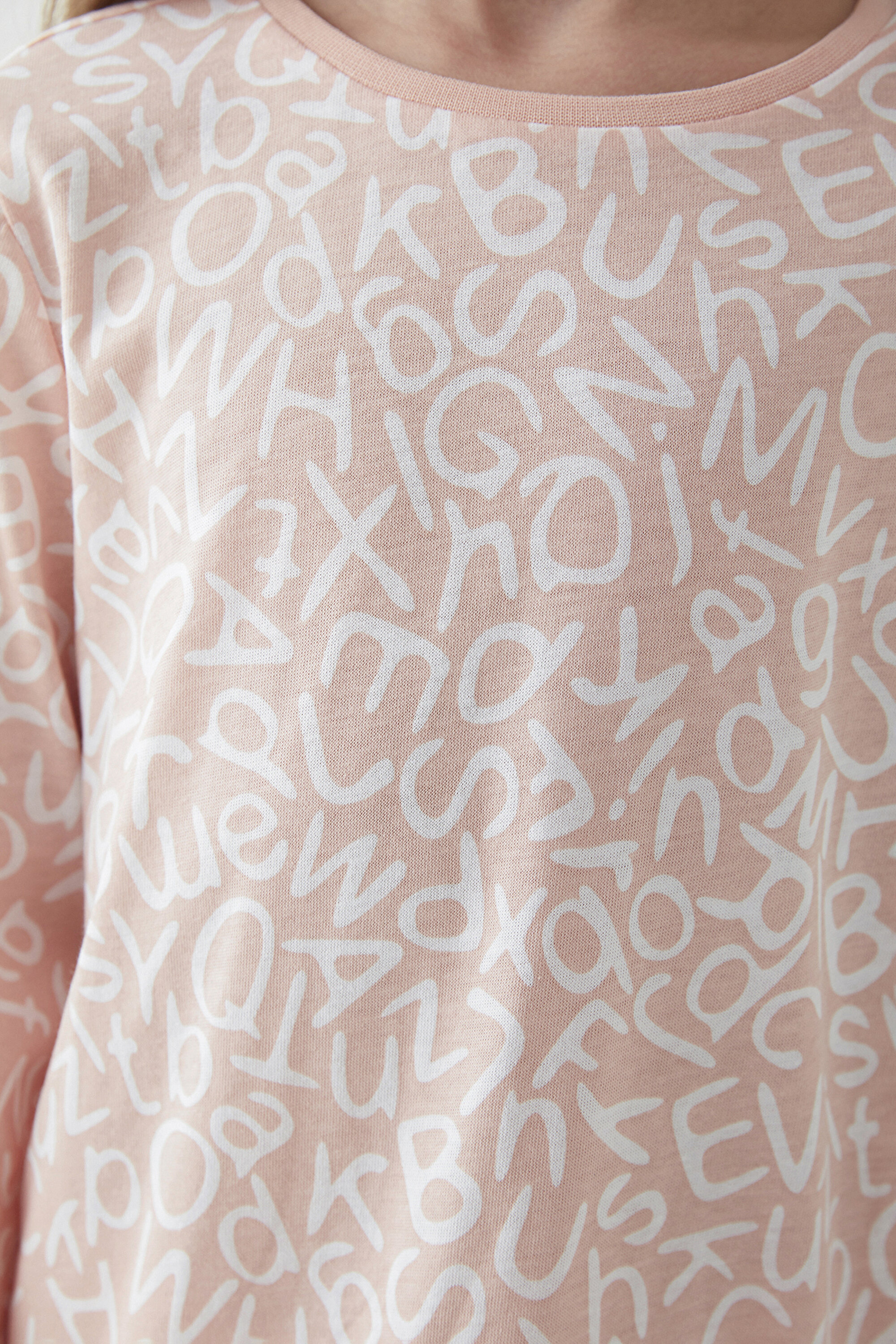 GIRLS CK LETTERS LS 4LU PJ, 3-4, MIX MIX