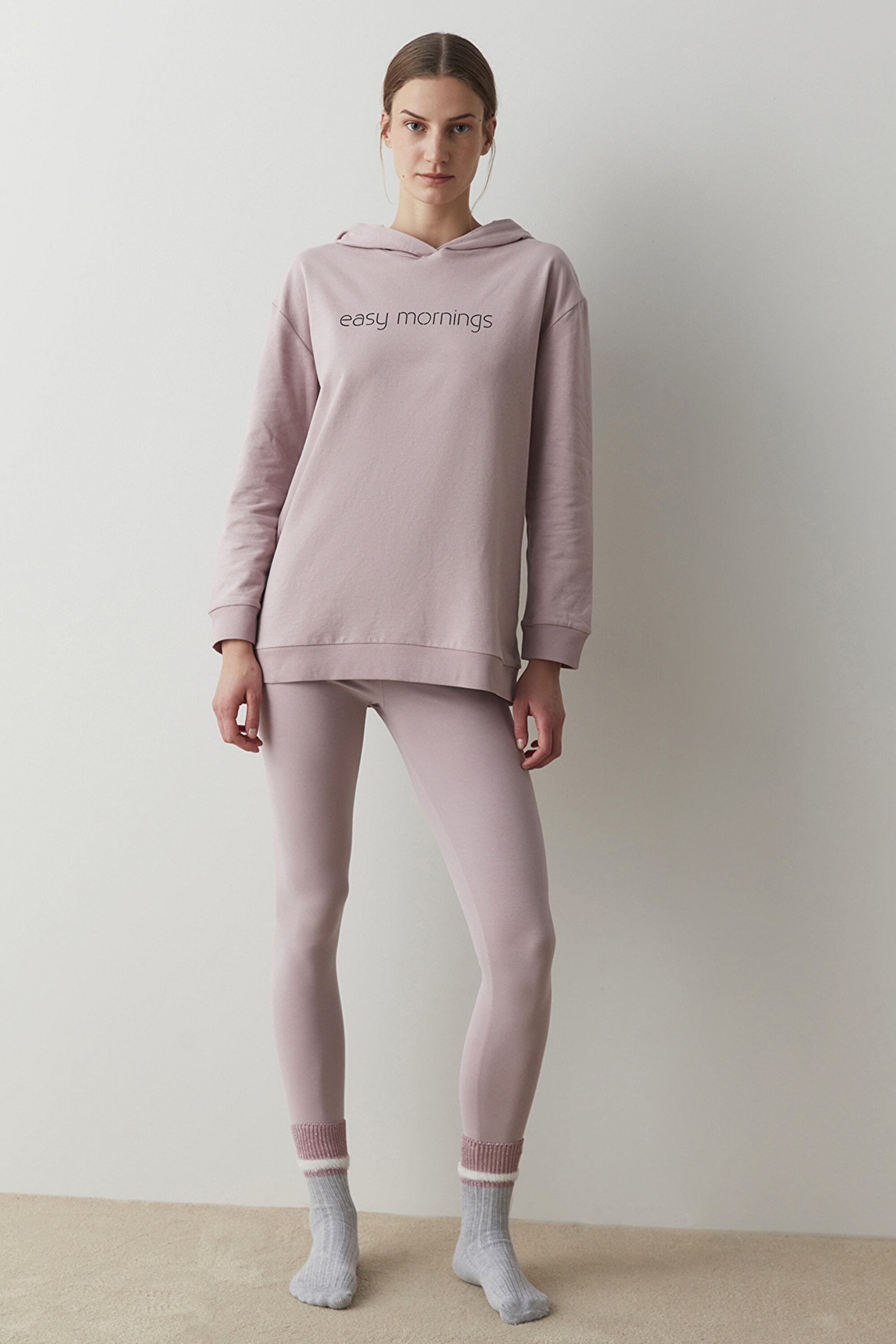 EASY MORNINGS LS TAYT SET, L, LA36 LILA