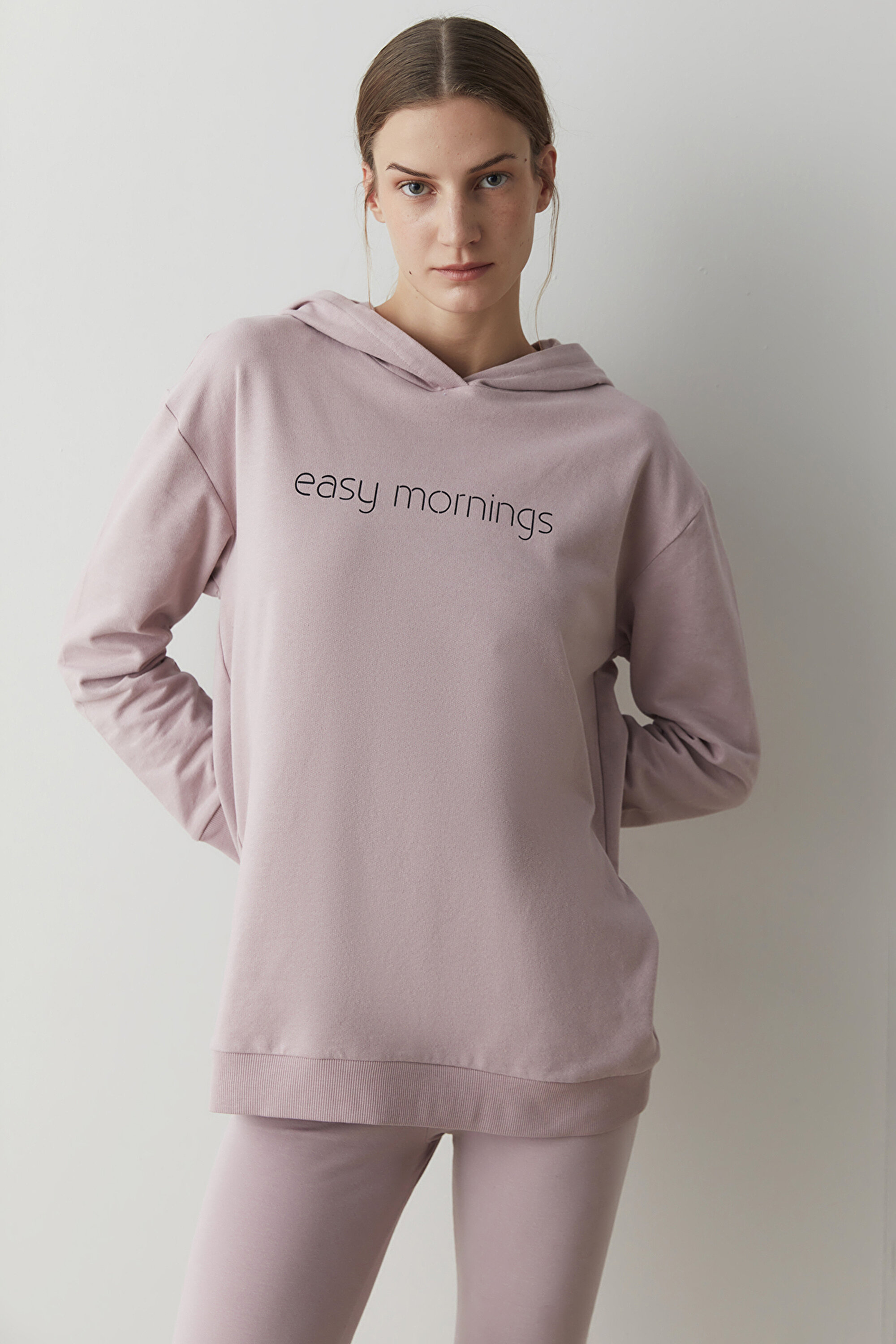 EASY MORNINGS LS TAYT SET, L, LA36 LILA