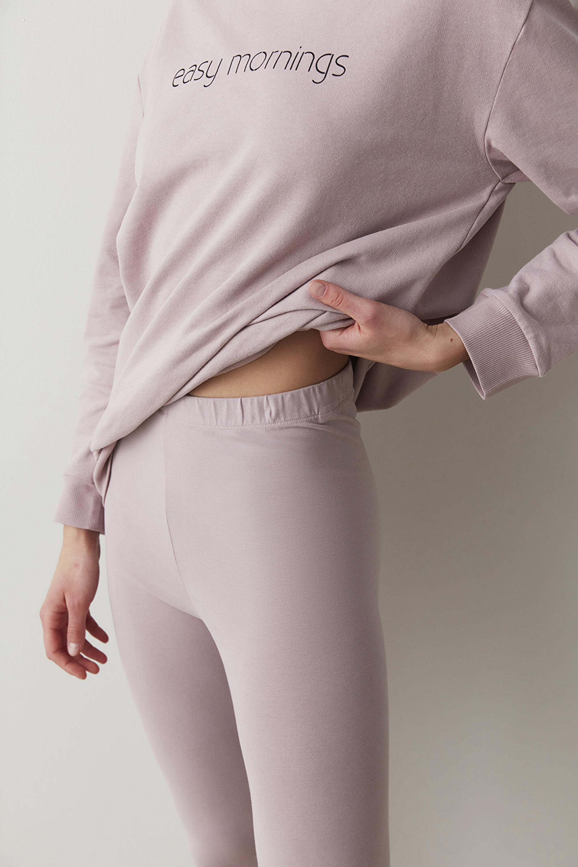 EASY MORNINGS LS TAYT SET, L, LA36 LILA