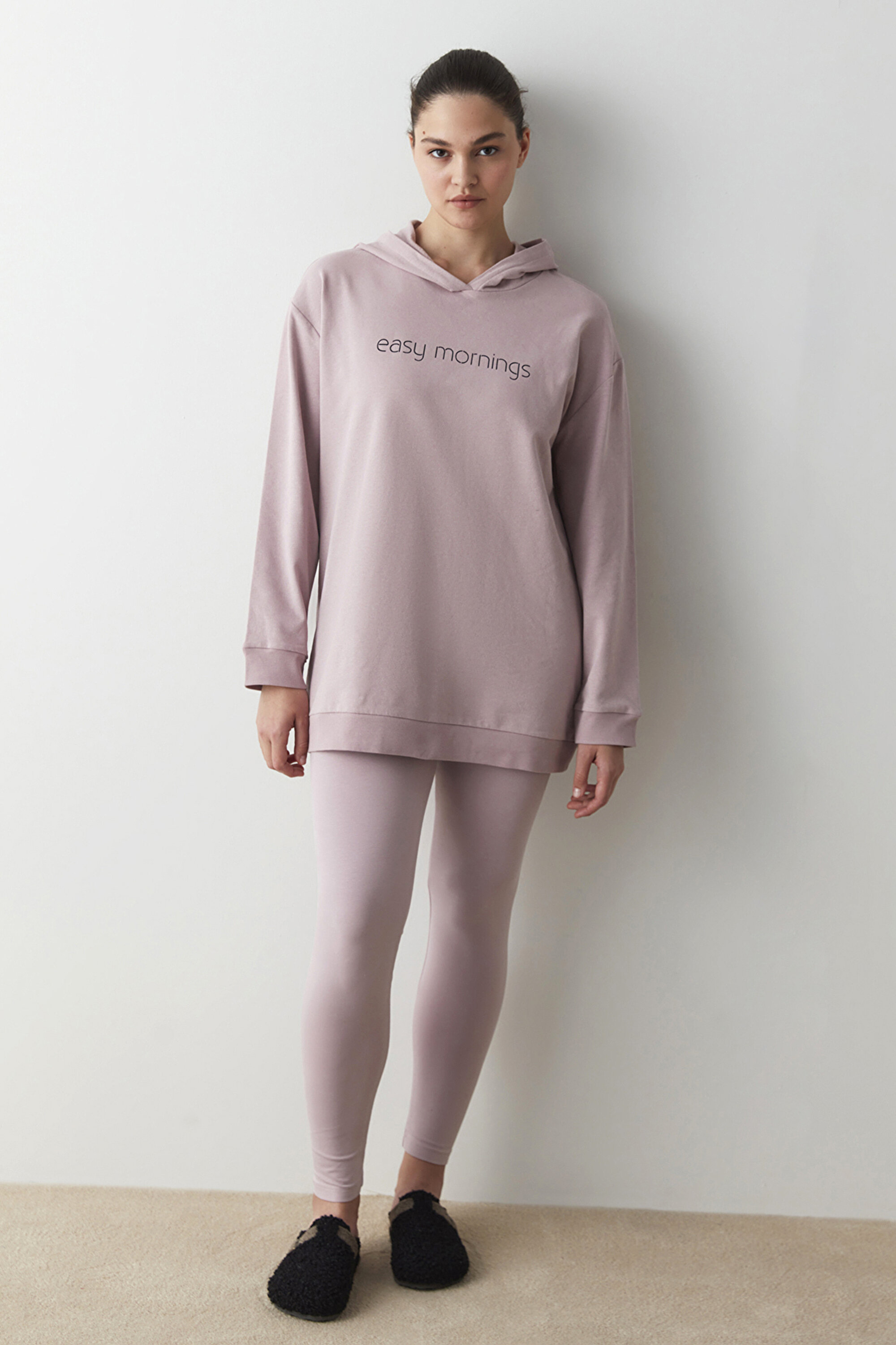 EASY MORNINGS LS TAYT SET, L, LA36 LILA