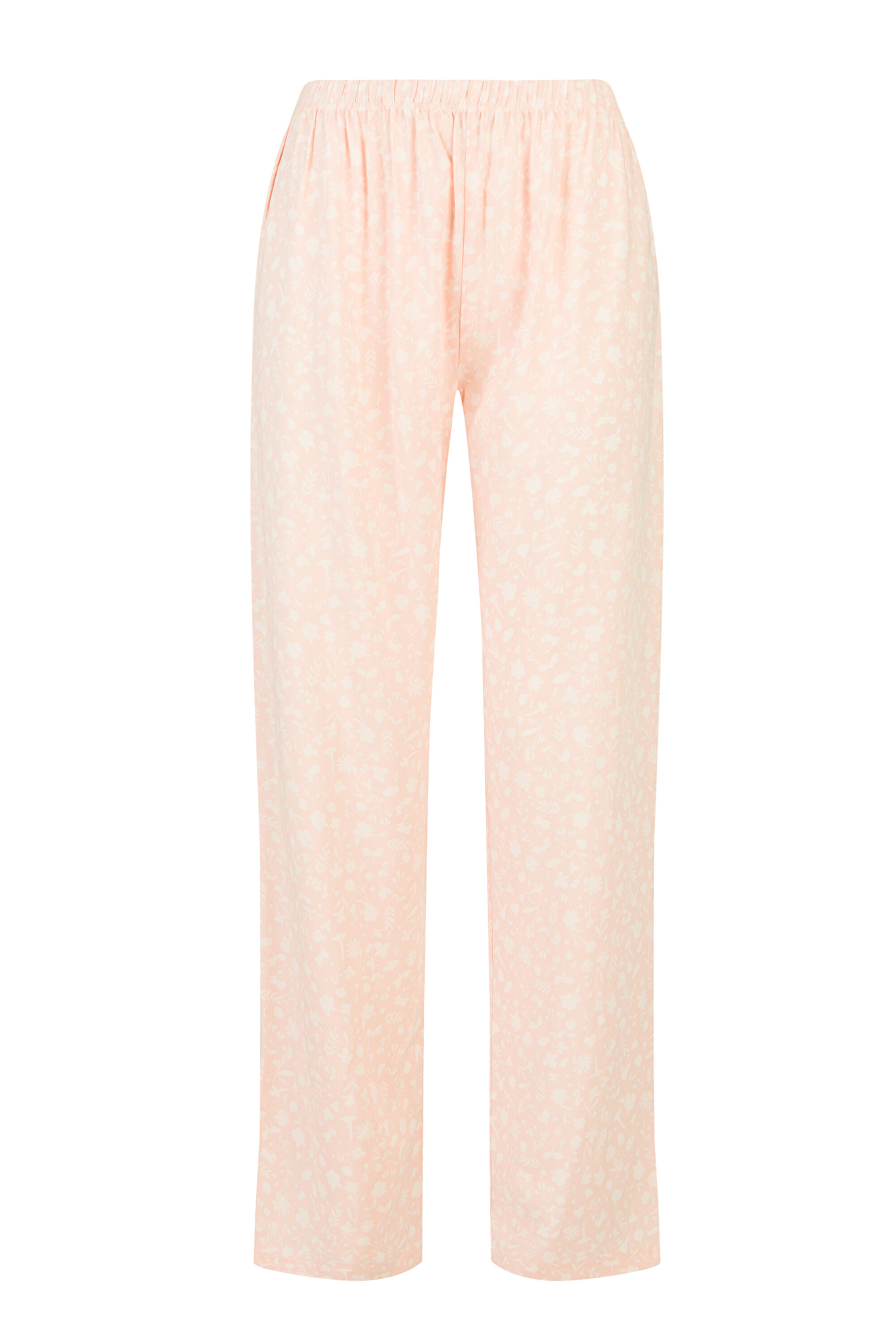 PINK FLORAL PANTOLON, L, PE3 PEMBE