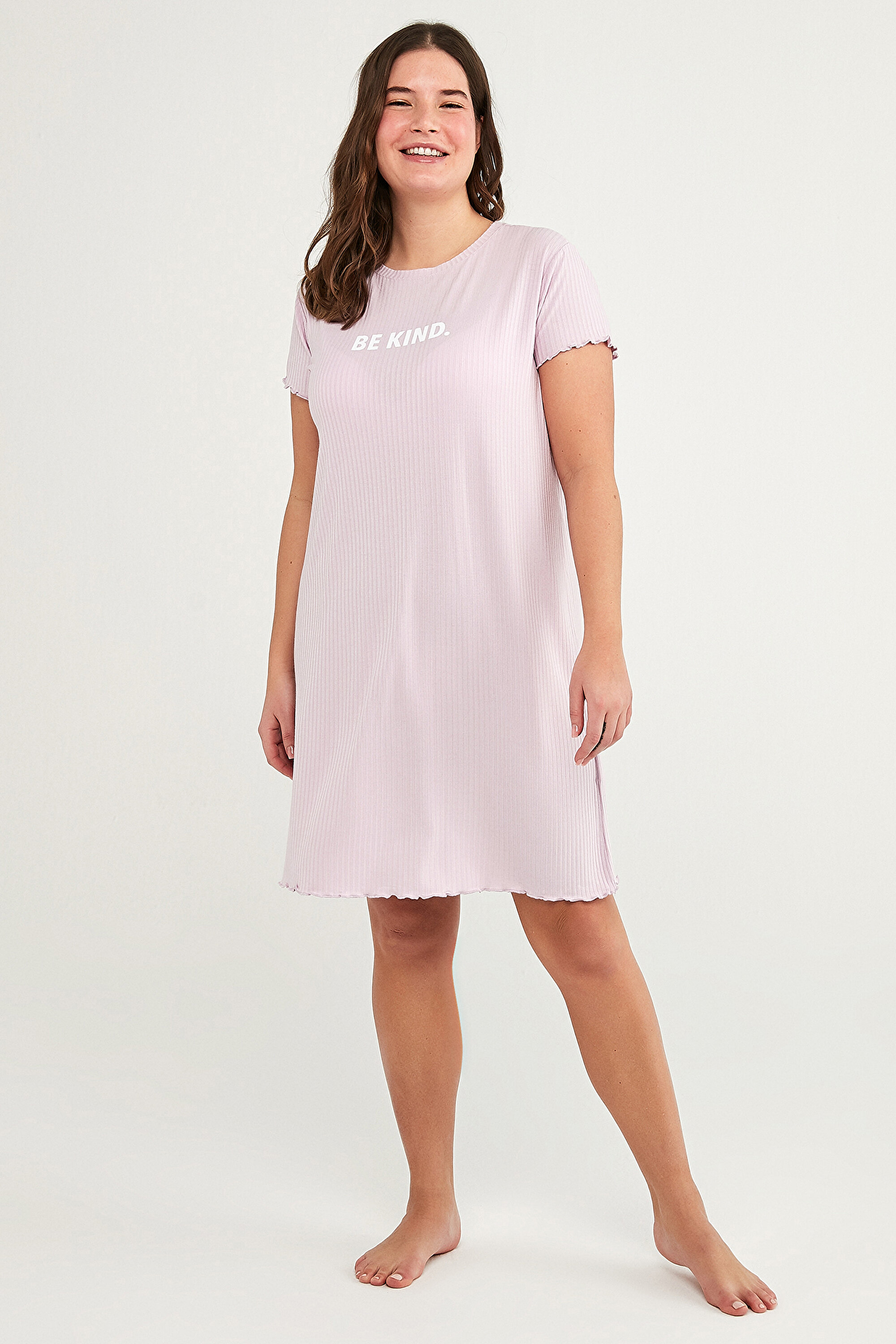 LILAC LOVE SS ELBISE, L, LA19 LILA