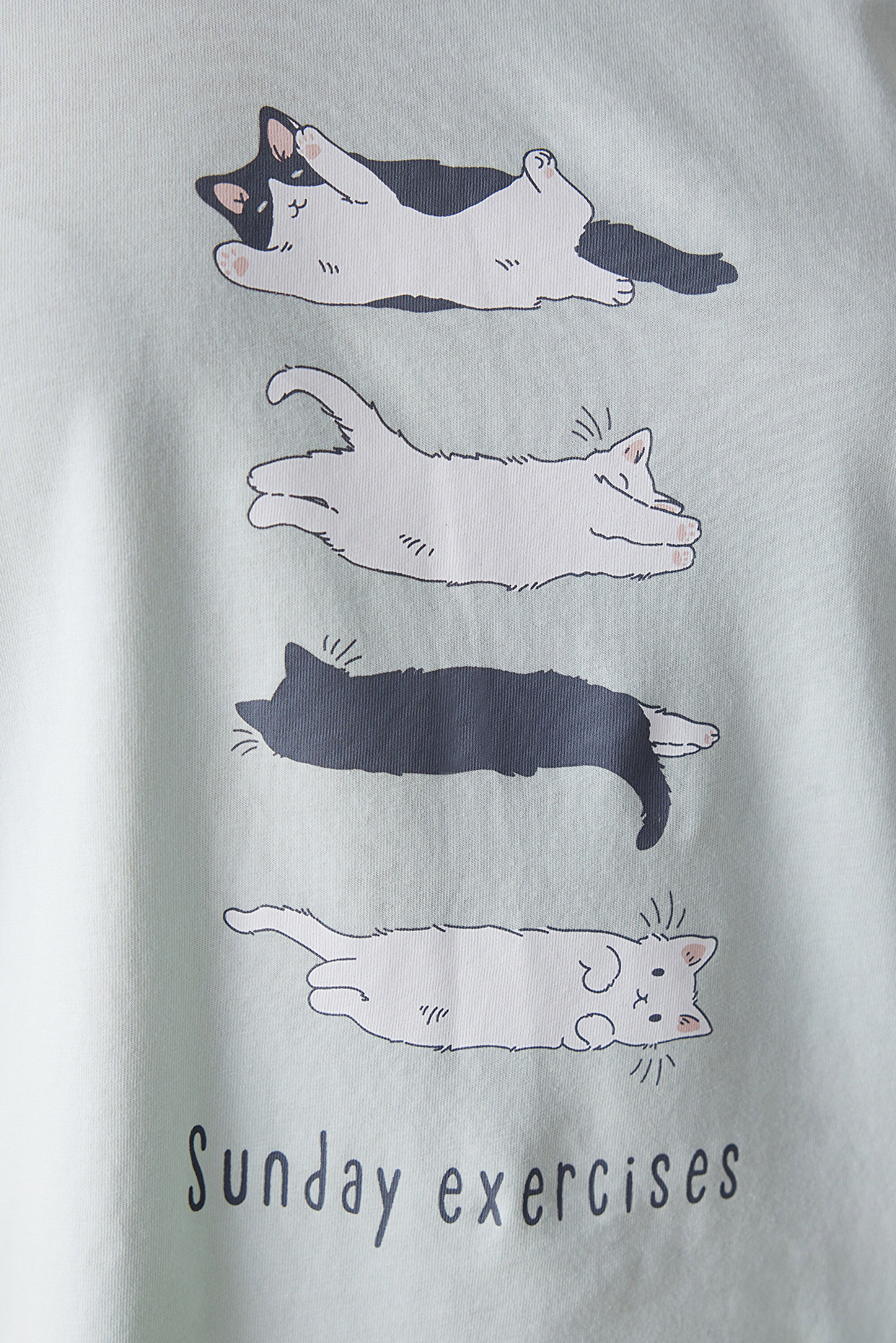 CUTE CATS SS SORT SET, L, TR8 SU YESILI