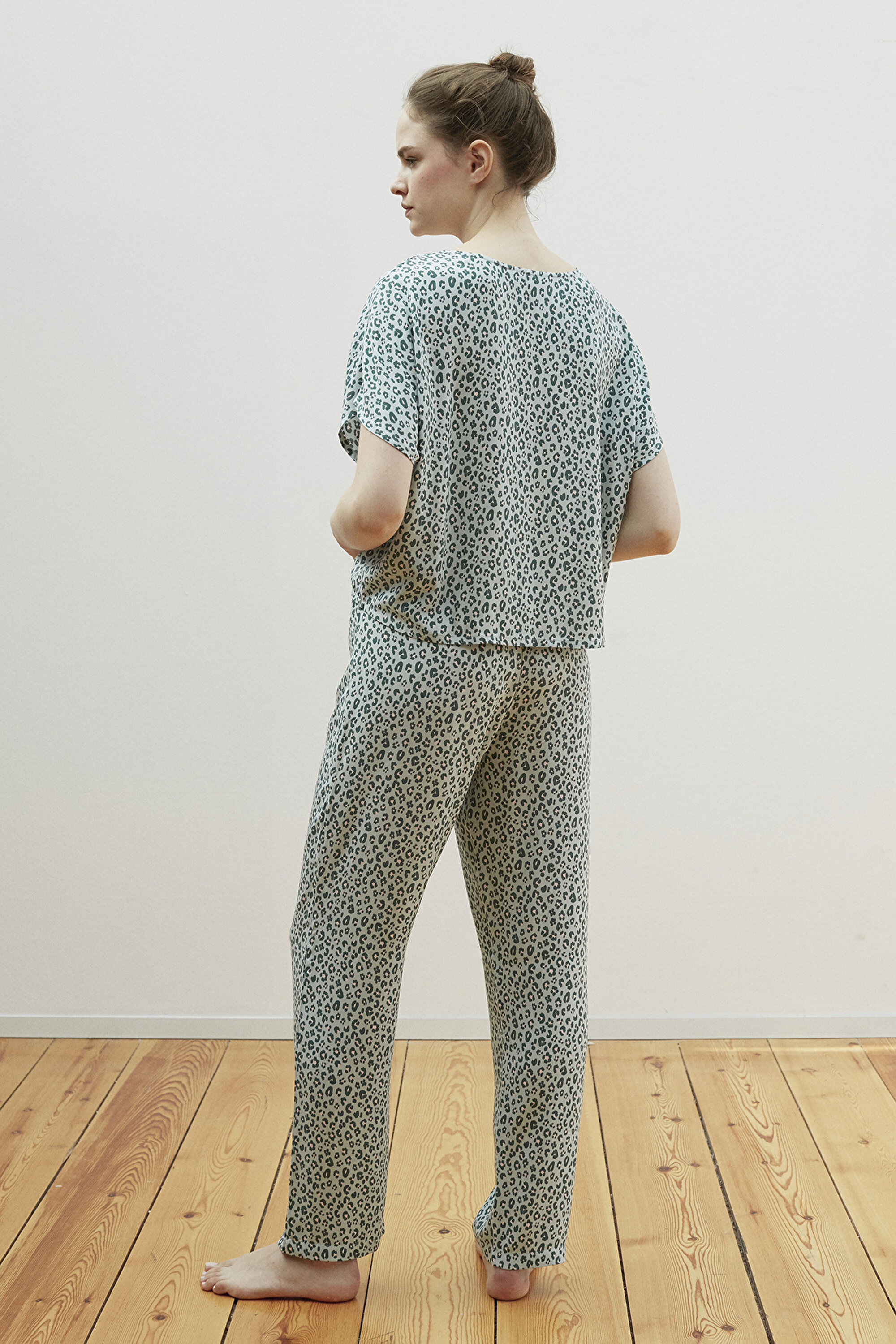 LEOPARD SS GÖMLEK, 3XL, A34 ANTIK YESIL