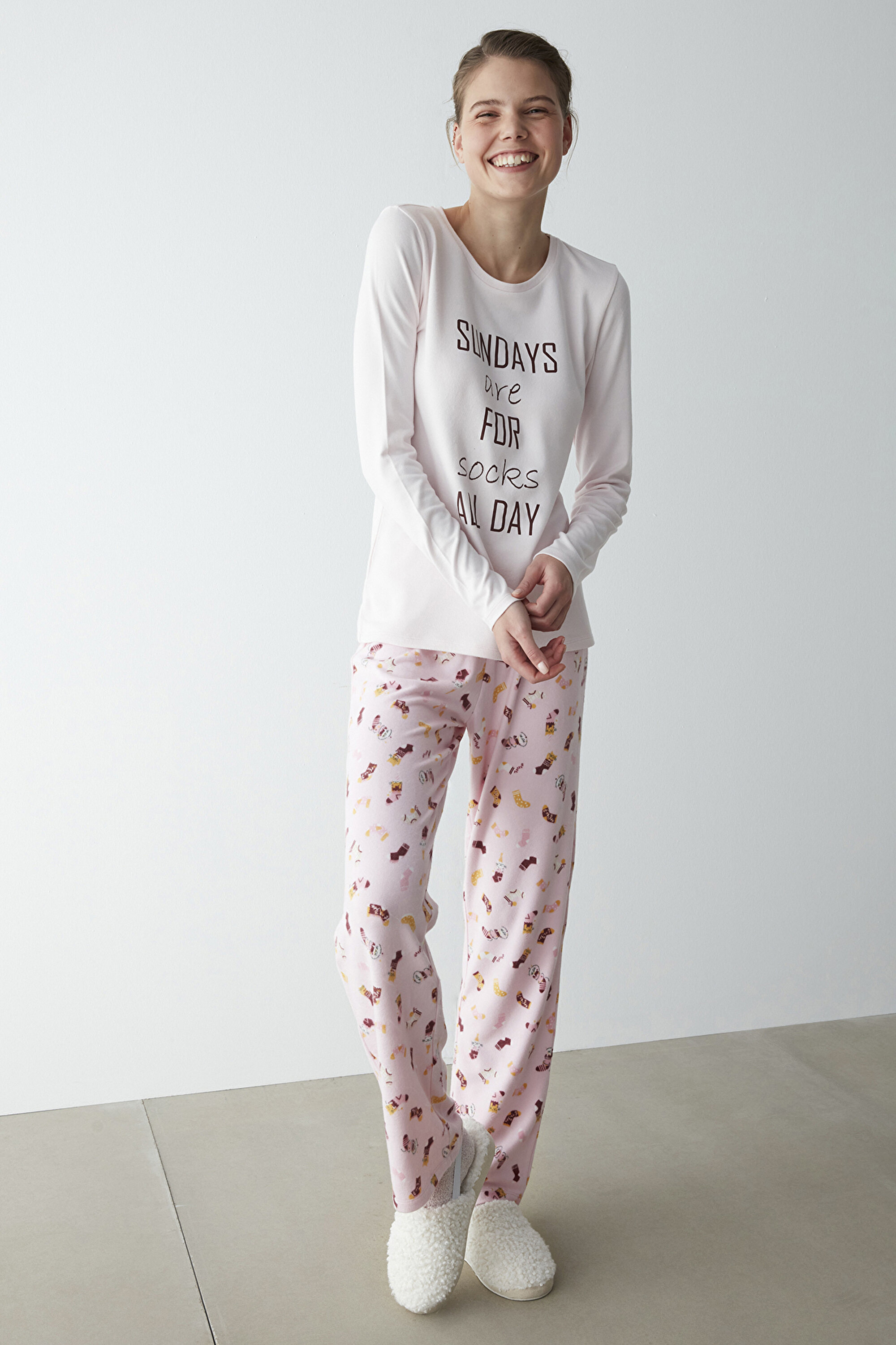 Mix Socks All Day Termal Pantolon Pijama Takımı PN63KOU321SK-MIX