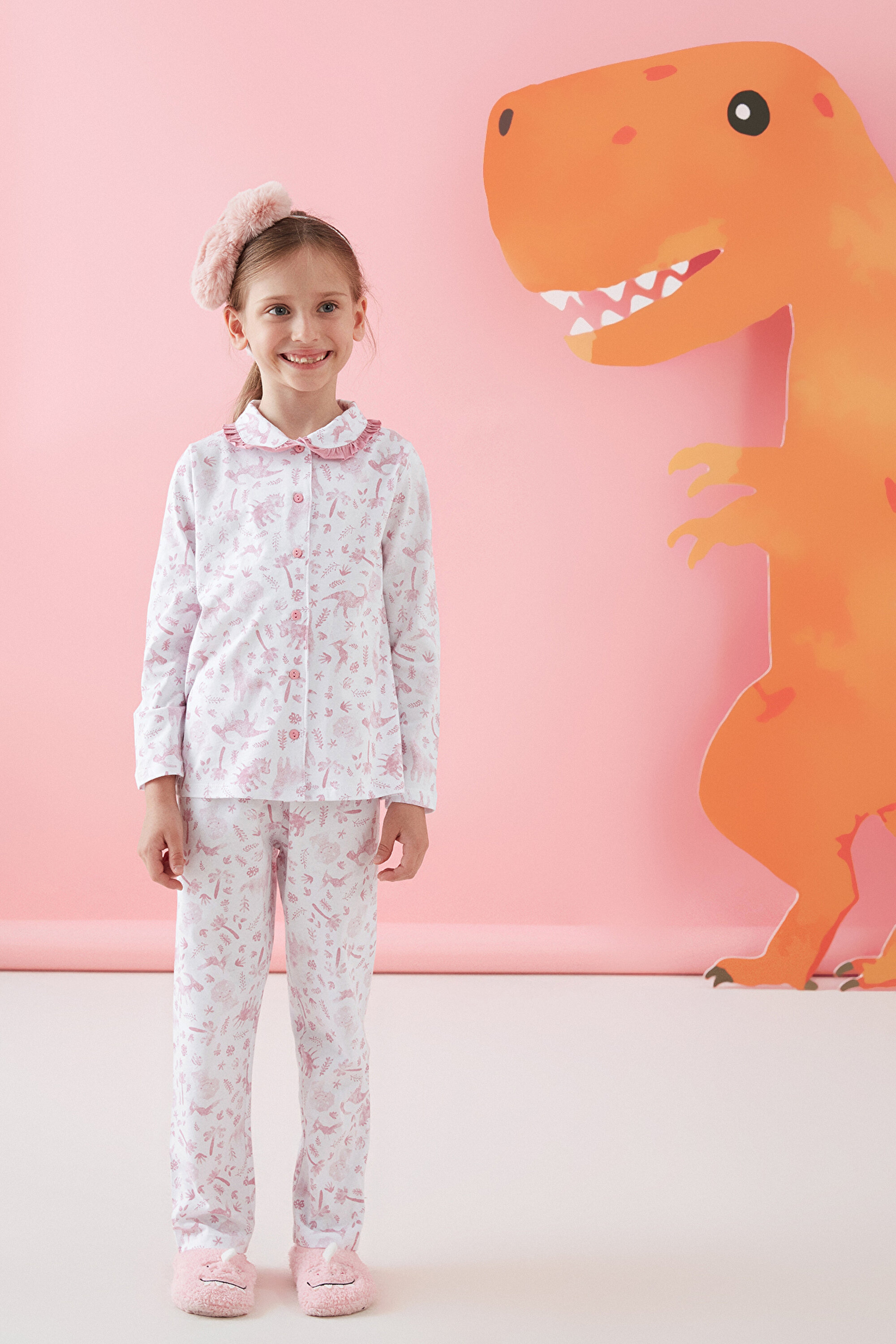 GIRLS DINO LS 2LI, 3-4, WT3 OPTIK BEYAZ