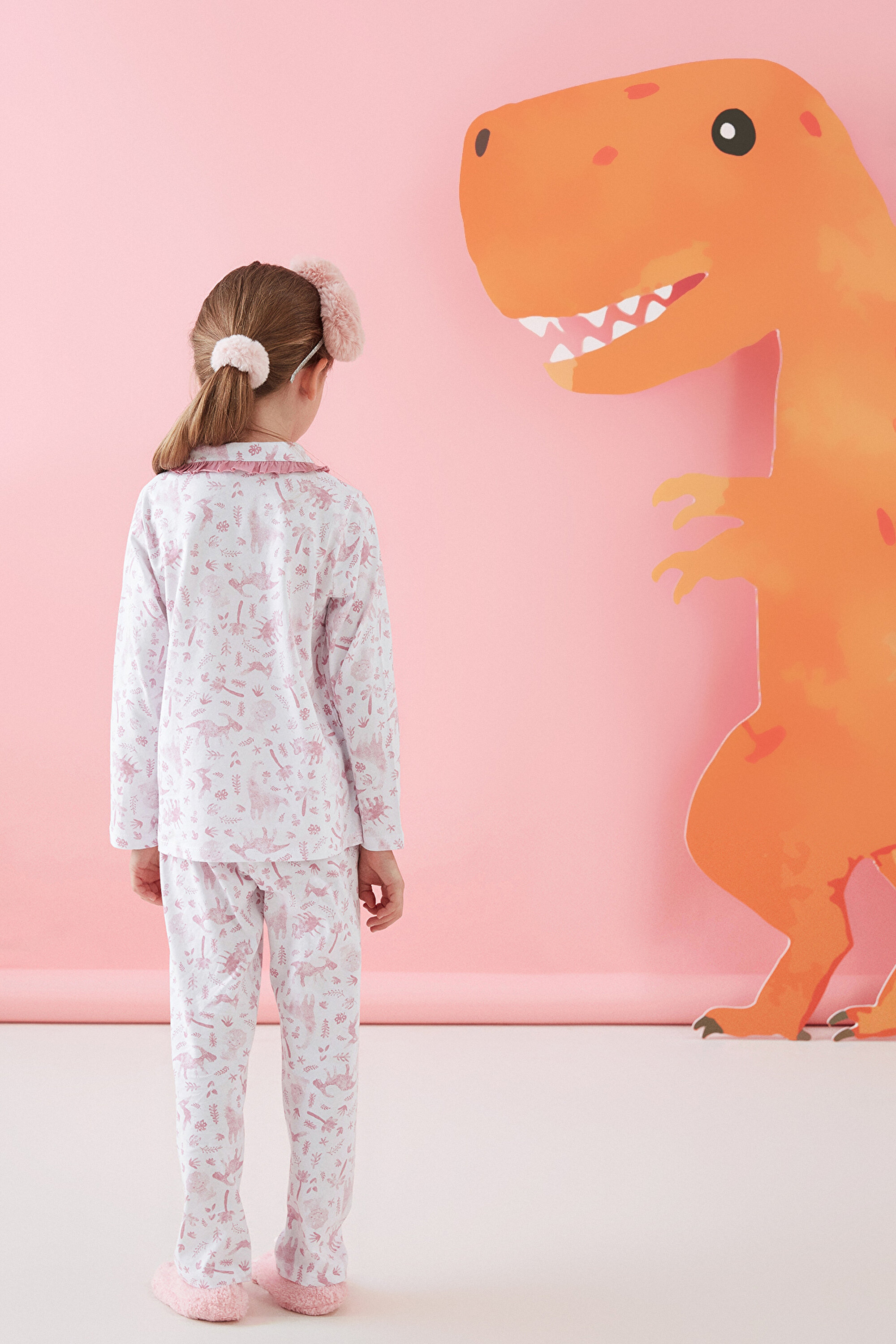 GIRLS DINO LS 2LI, 3-4, WT3 OPTIK BEYAZ