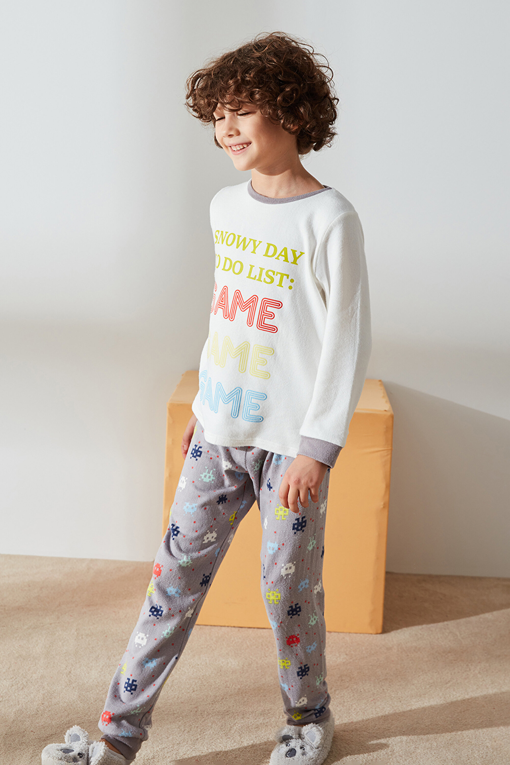 BOYS GAME LS TERMAL, 112, GBY GRI BEYAZ