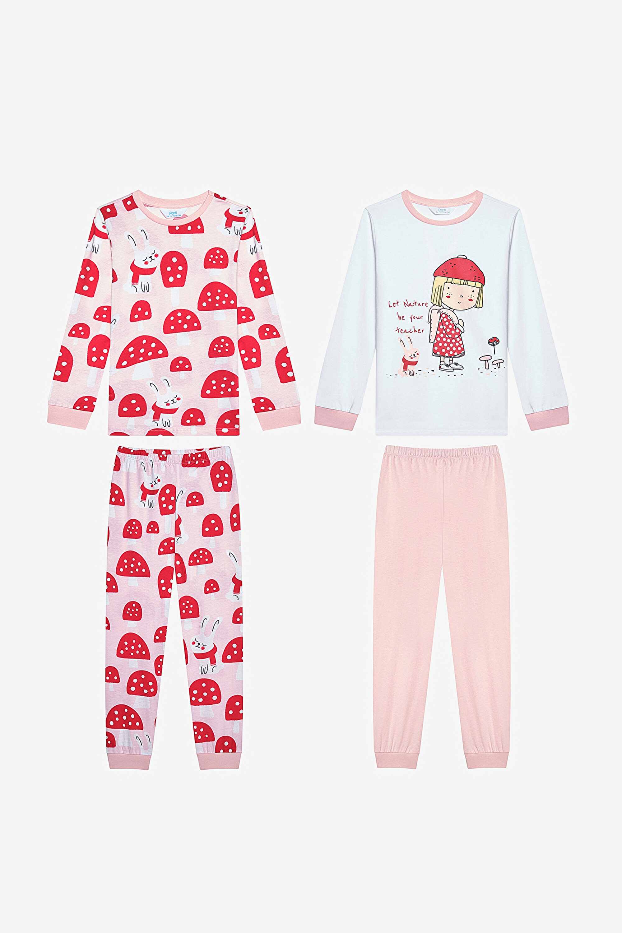 G.MUSHROOM LS 2 PACK PJ, 11-12, MIX MIX