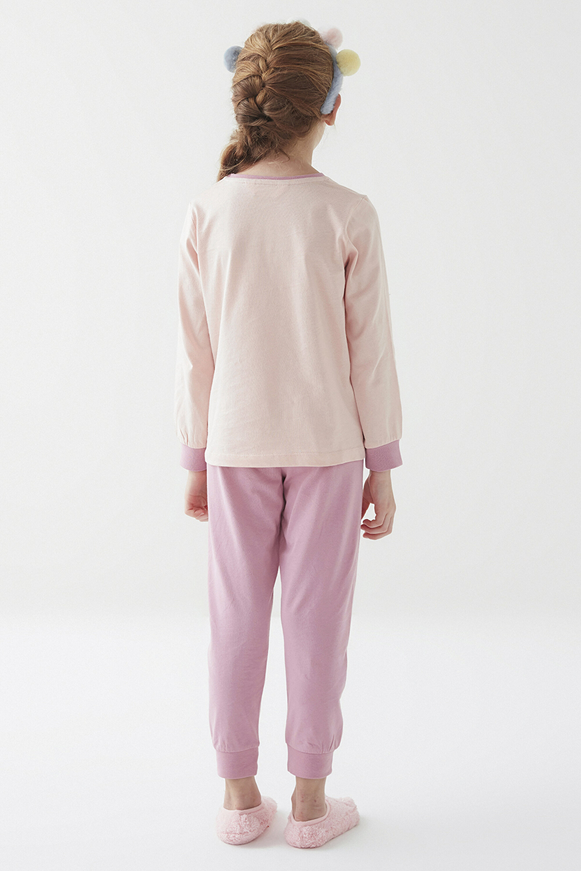 GIRLS DINO PARTY LS 4LU PJ, 3-4, MIX MIX