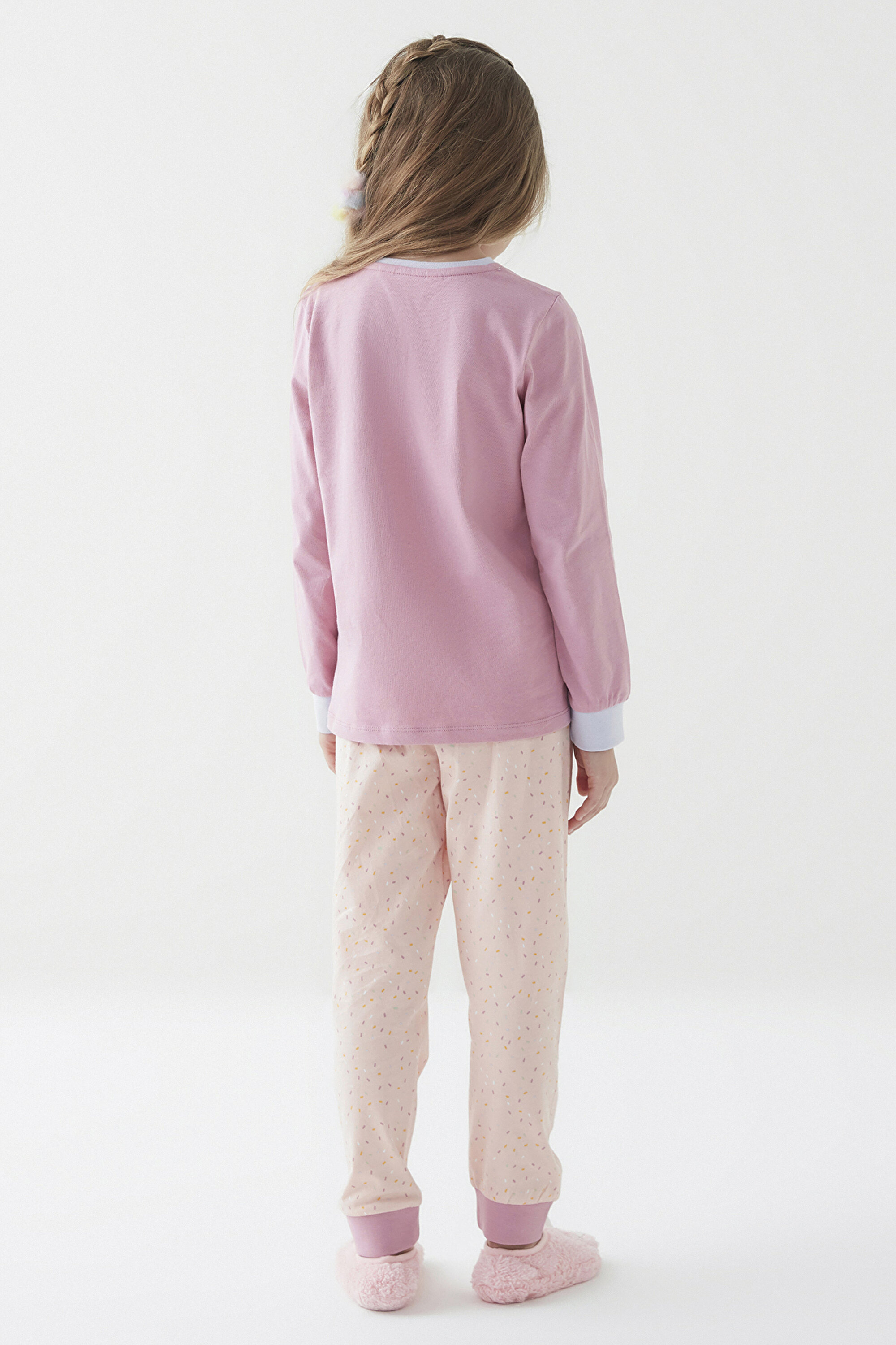 GIRLS DINO PARTY LS 4LU PJ, 3-4, MIX MIX