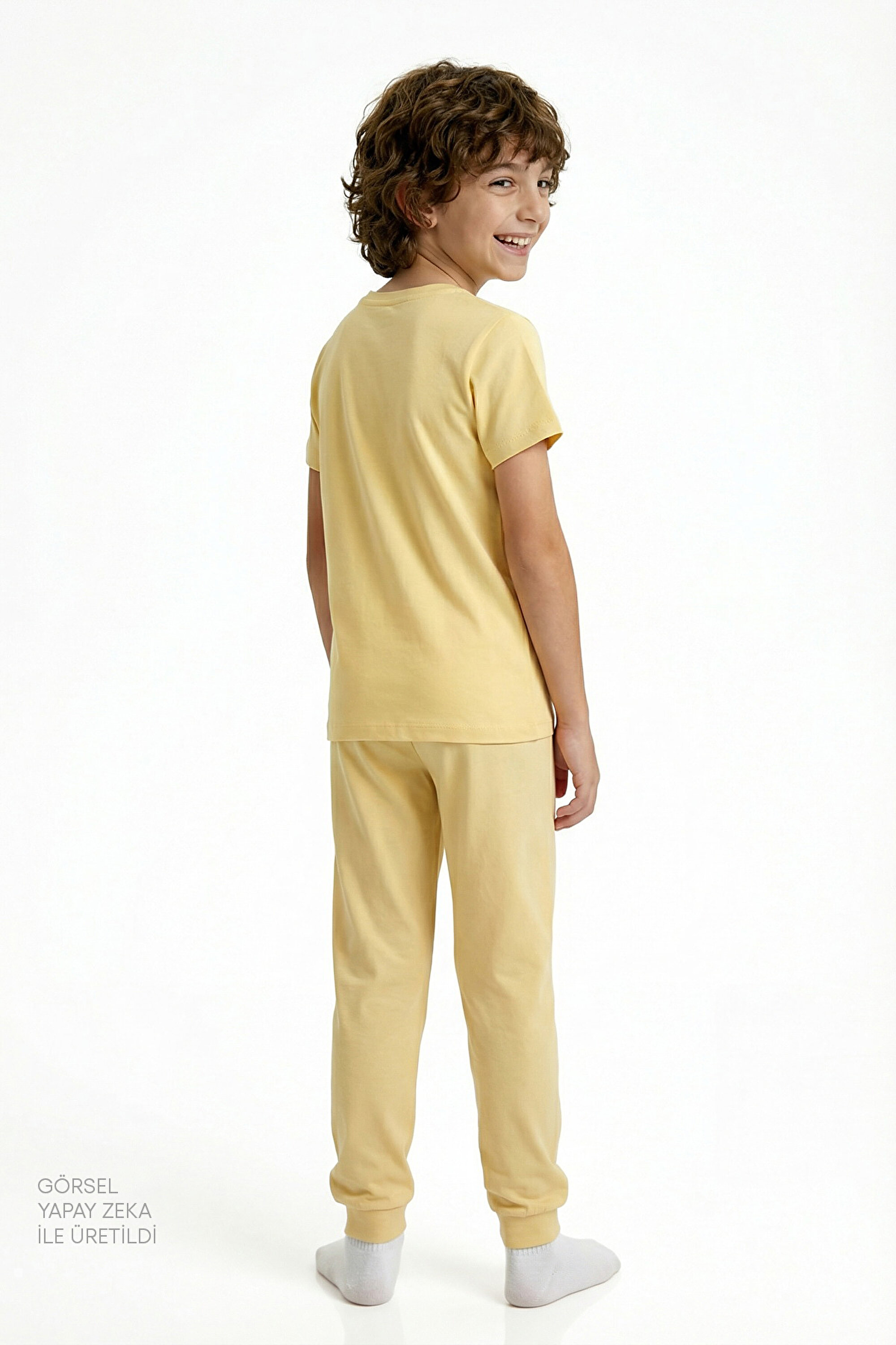 Erkek Çocuk Mavi Sheepy Kısa Kollu 2'li Pijama Takımı PNABP8E126IY