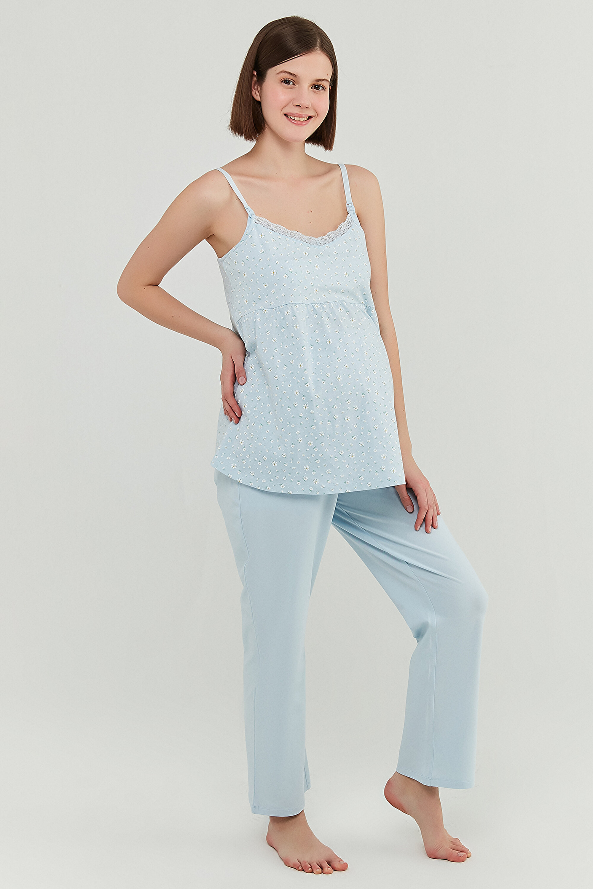 MAMA BLUE DITSY ATLET, L, BL7 ACIK MAVI