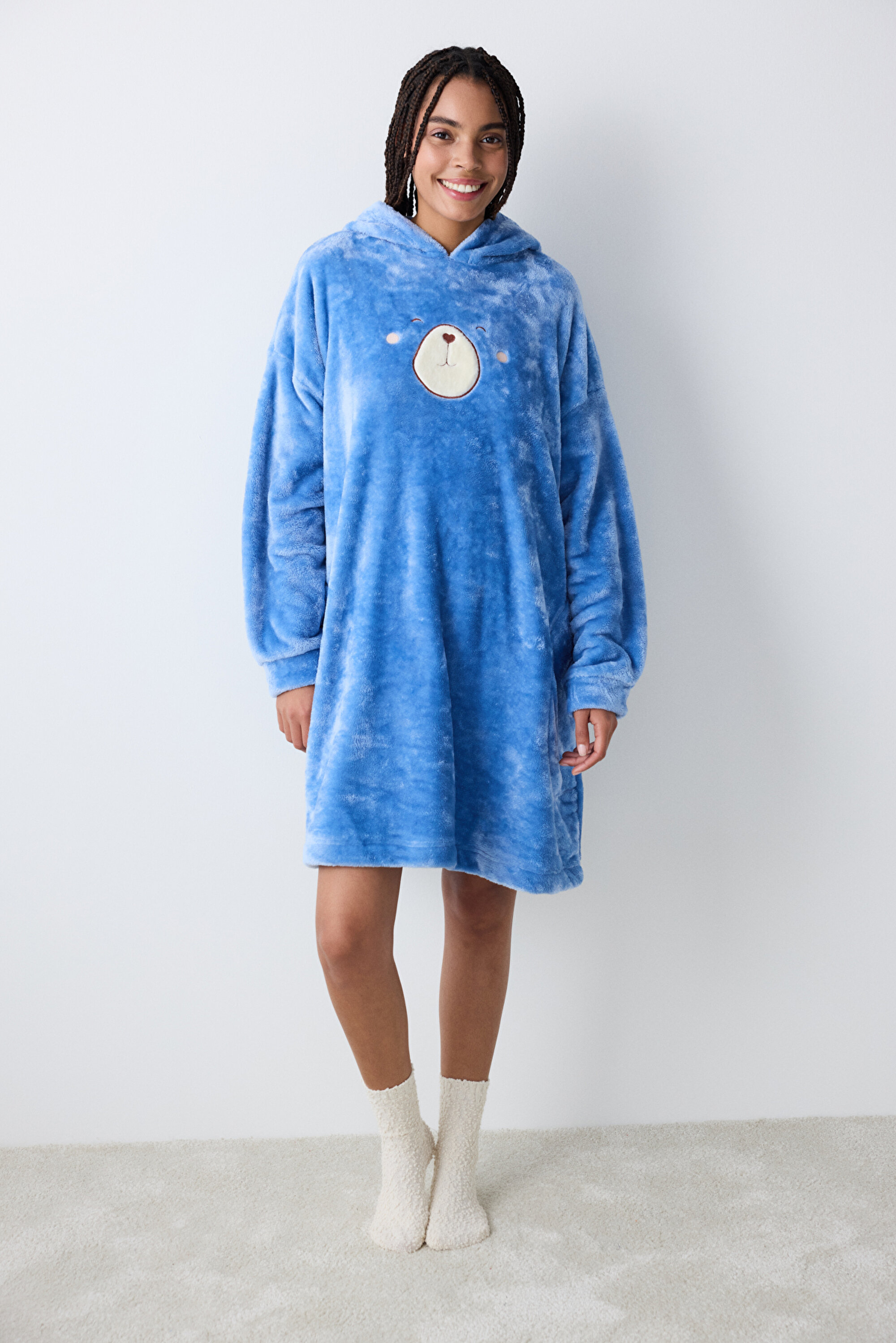 Cute Bear Mavi Sabahlık PNBG4D8Z24SK-LB1 - Mavi - Penti