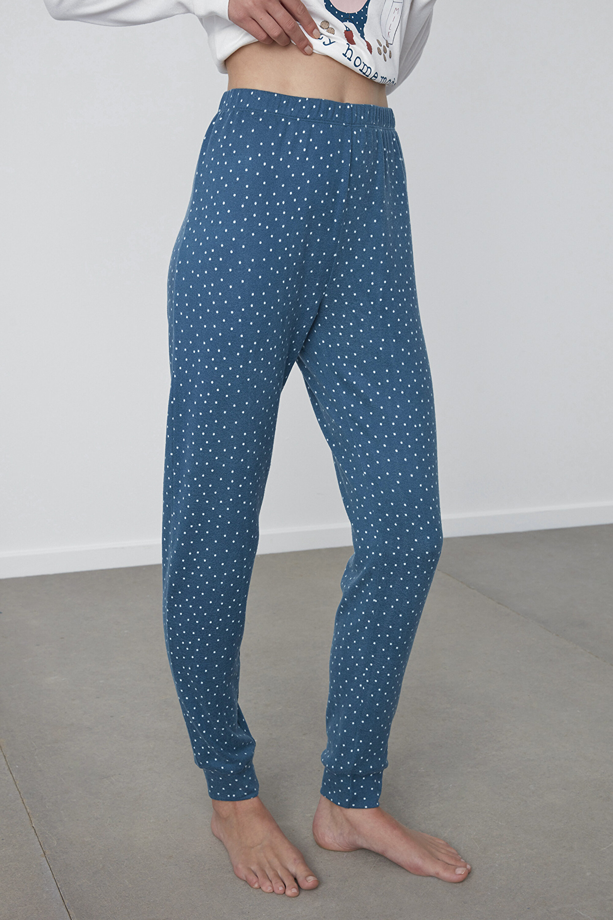 COZY PRINTED TERMAL, L, PT15 PETROL MAVI