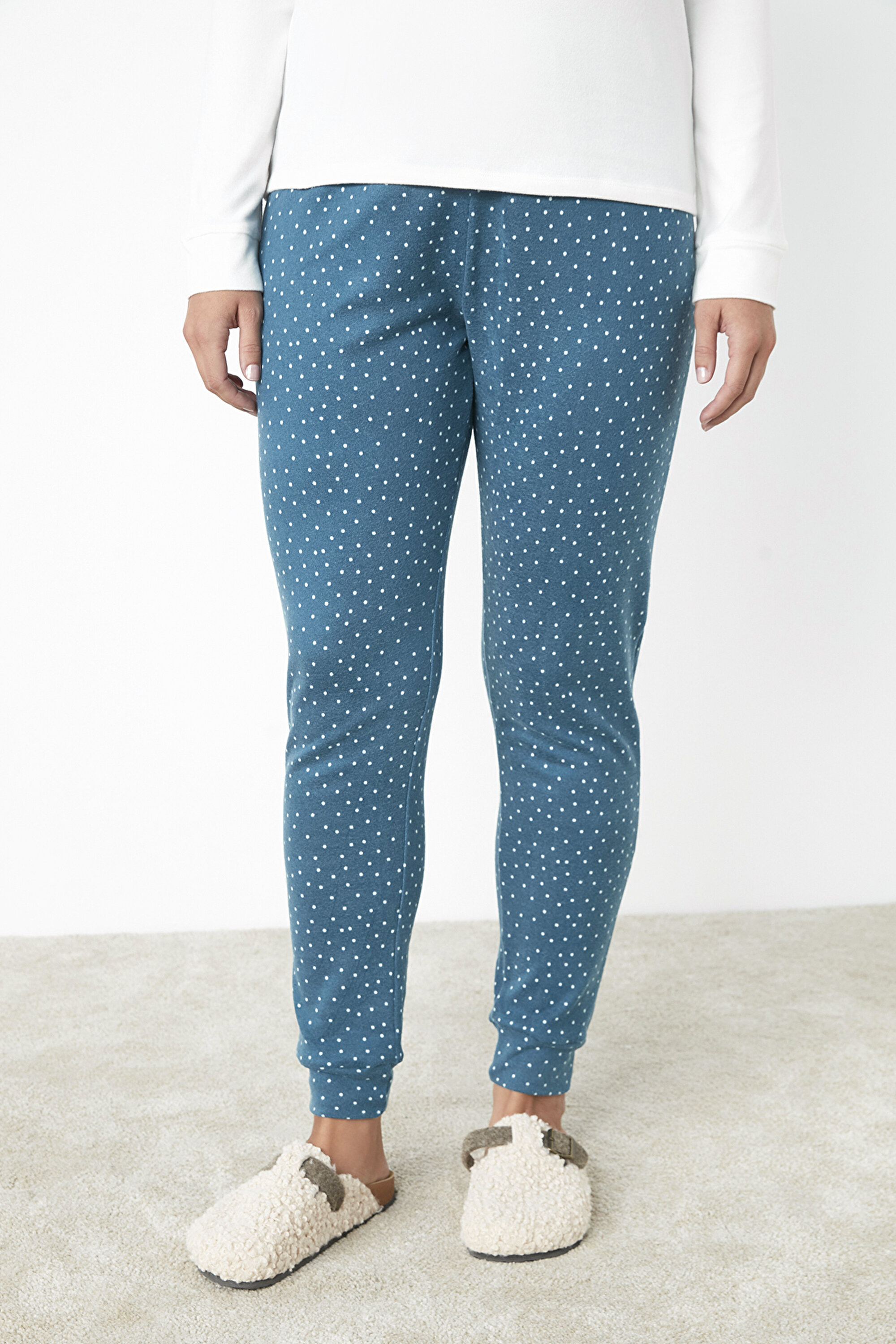 COZY PRINTED TERMAL, L, PT15 PETROL MAVI