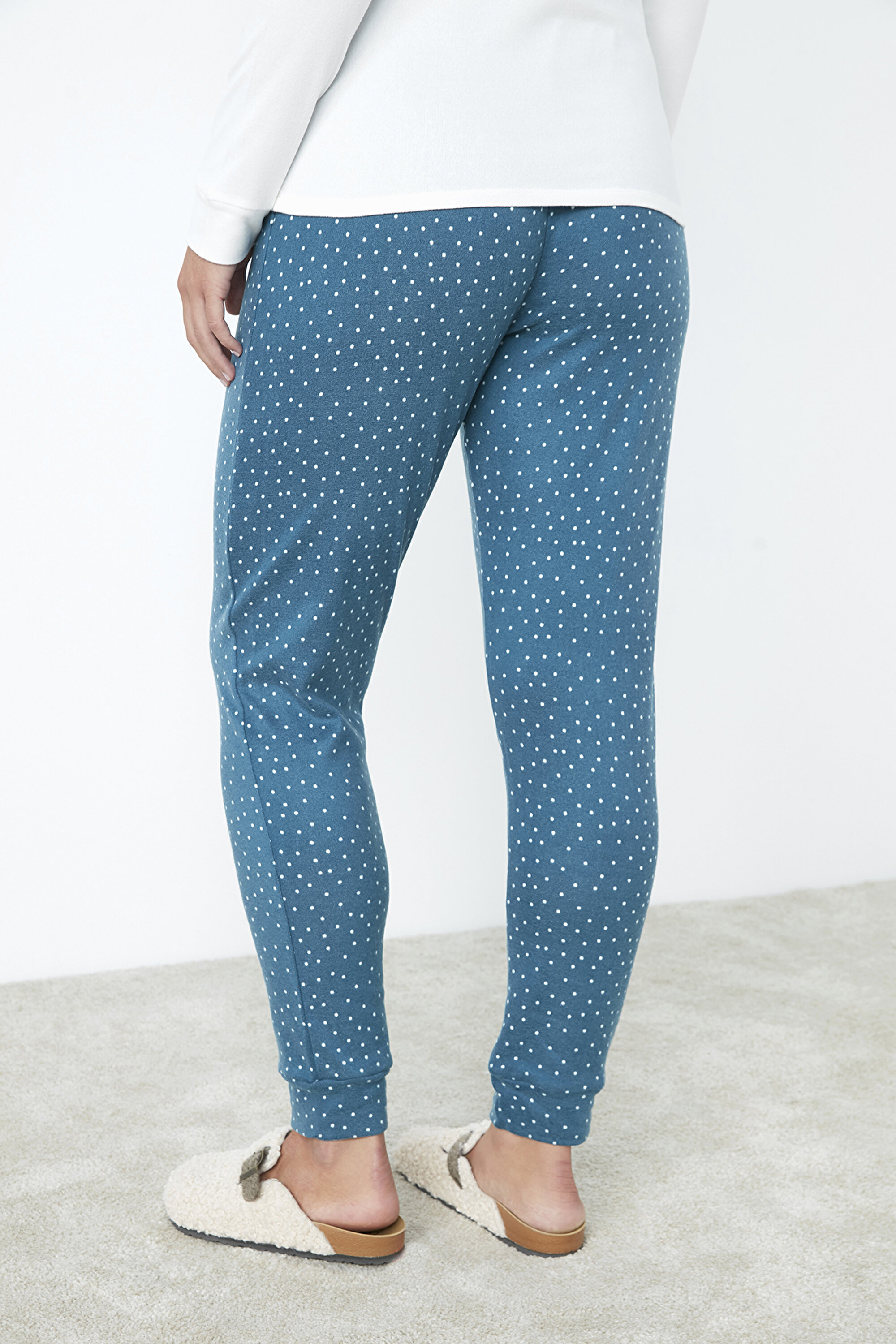 COZY PRINTED TERMAL, L, PT15 PETROL MAVI
