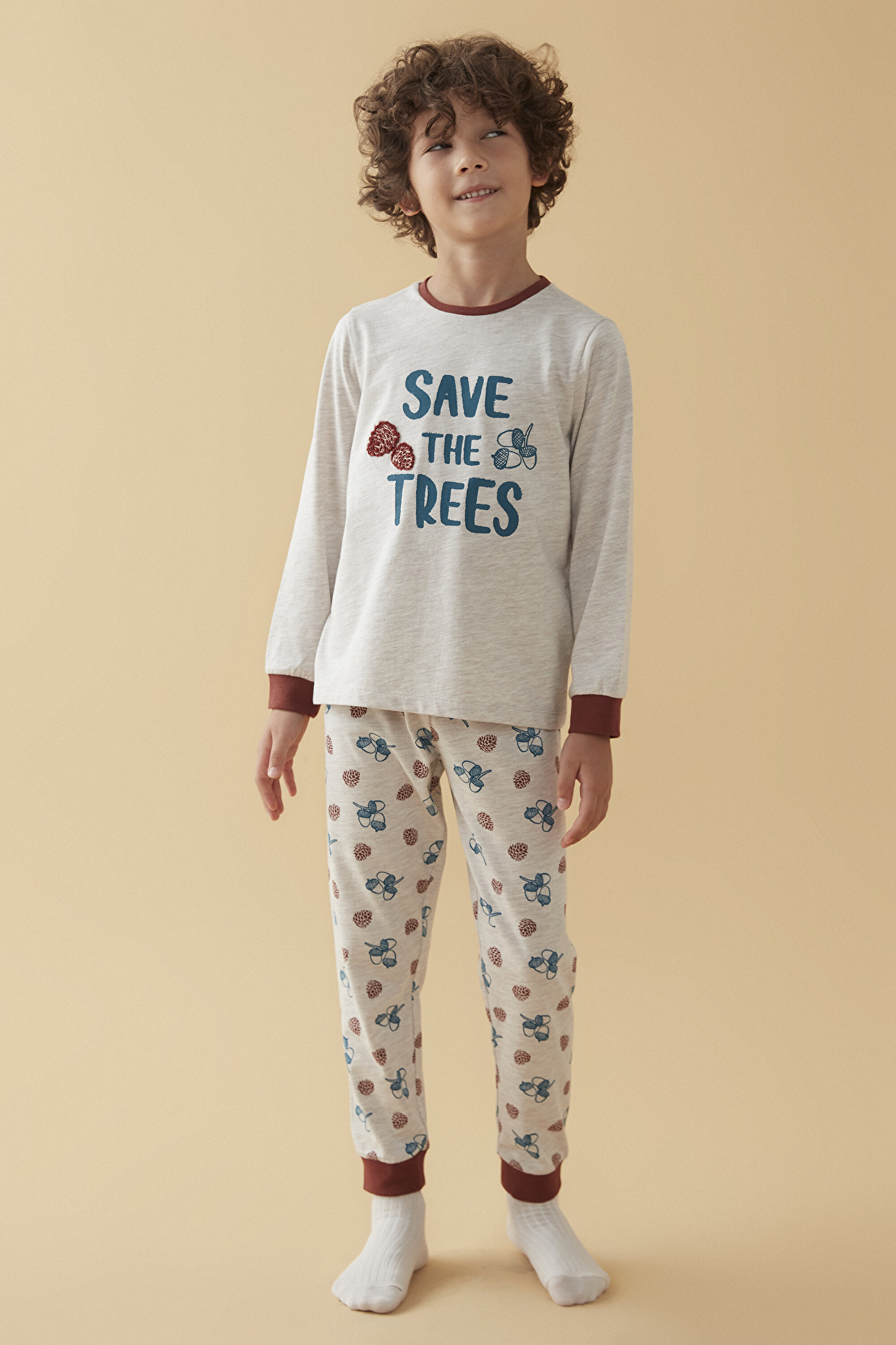BOYS TREES LS 2LI, 112, BEM BEJ MELANJ1