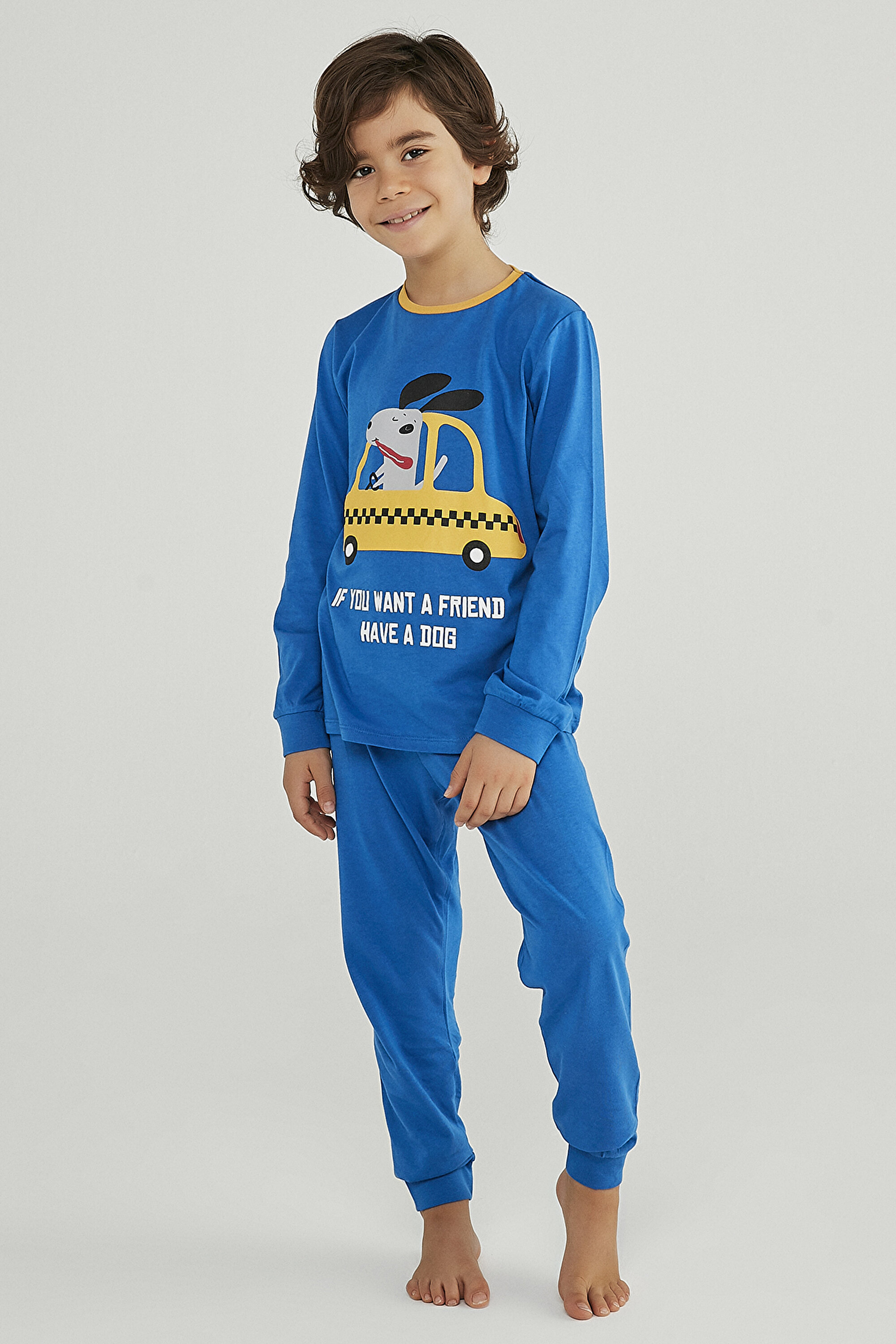 BOYS CUTE DOG 4LÜ PJ SET, 11-12, MIX