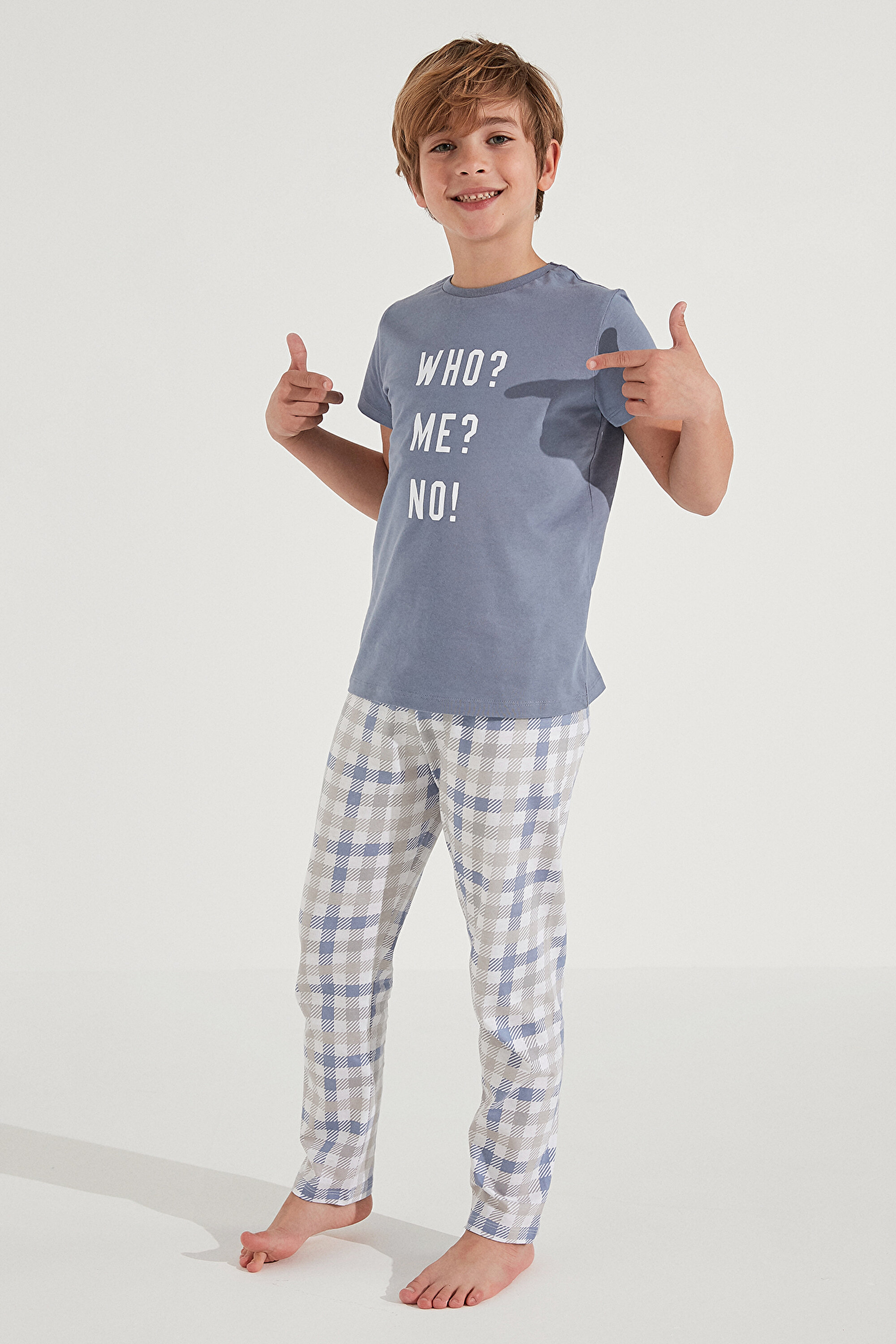 BOYS SLOGAN SS 2LI FAM, 112, KIN KINDIGO