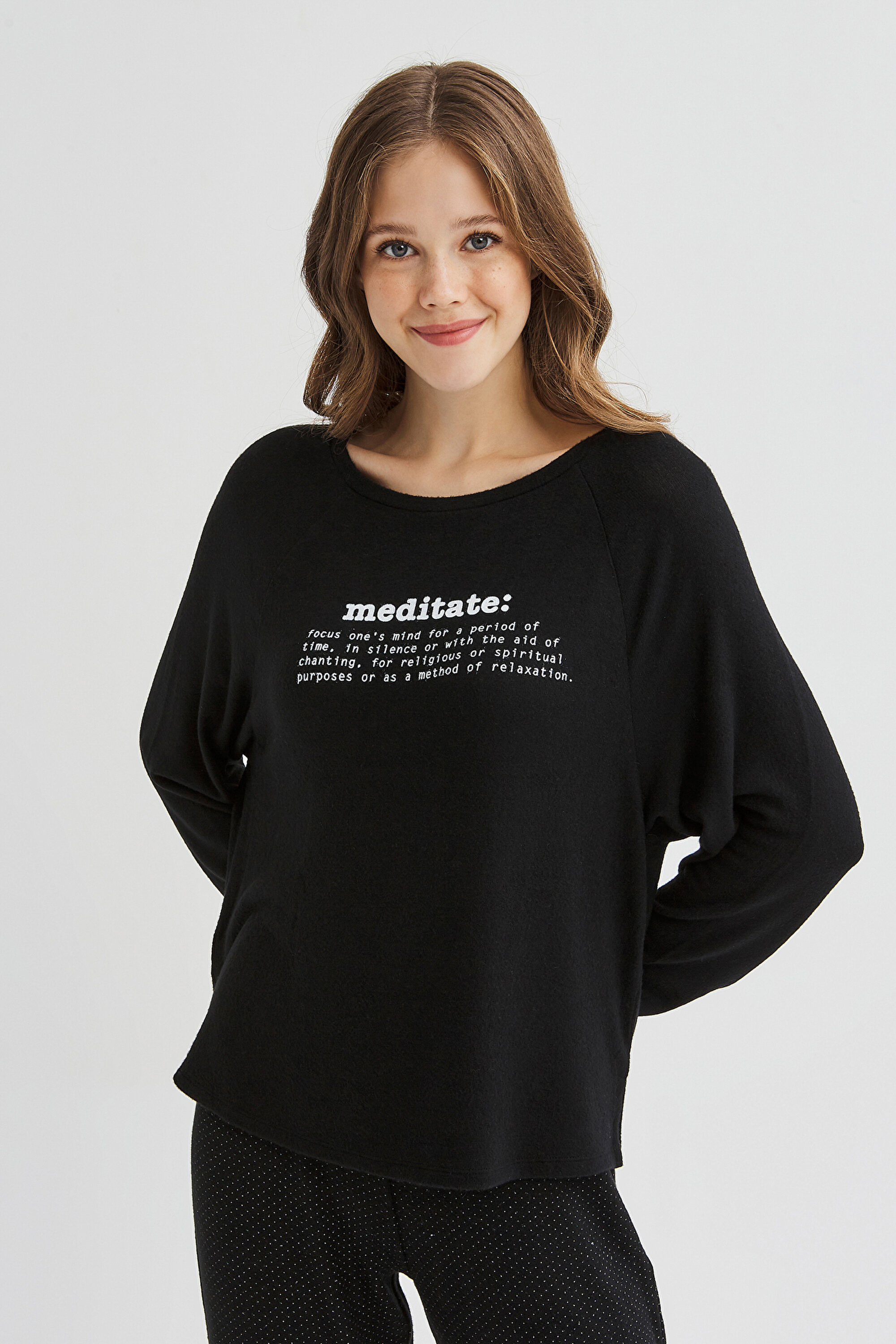 MEDITATE SWEATSHIRT, L, SIYAH3