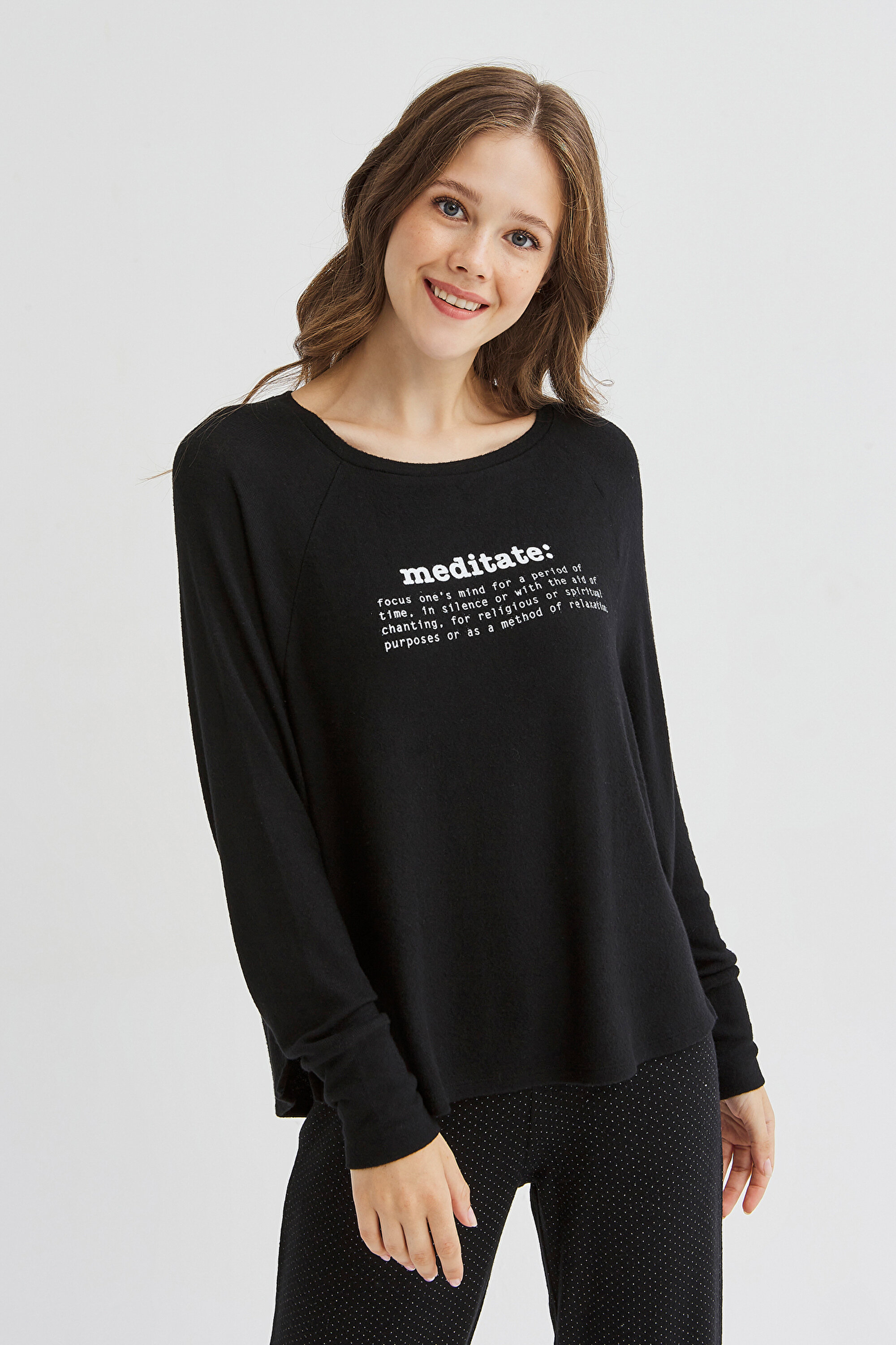 MEDITATE SWEATSHIRT, L, SIYAH3