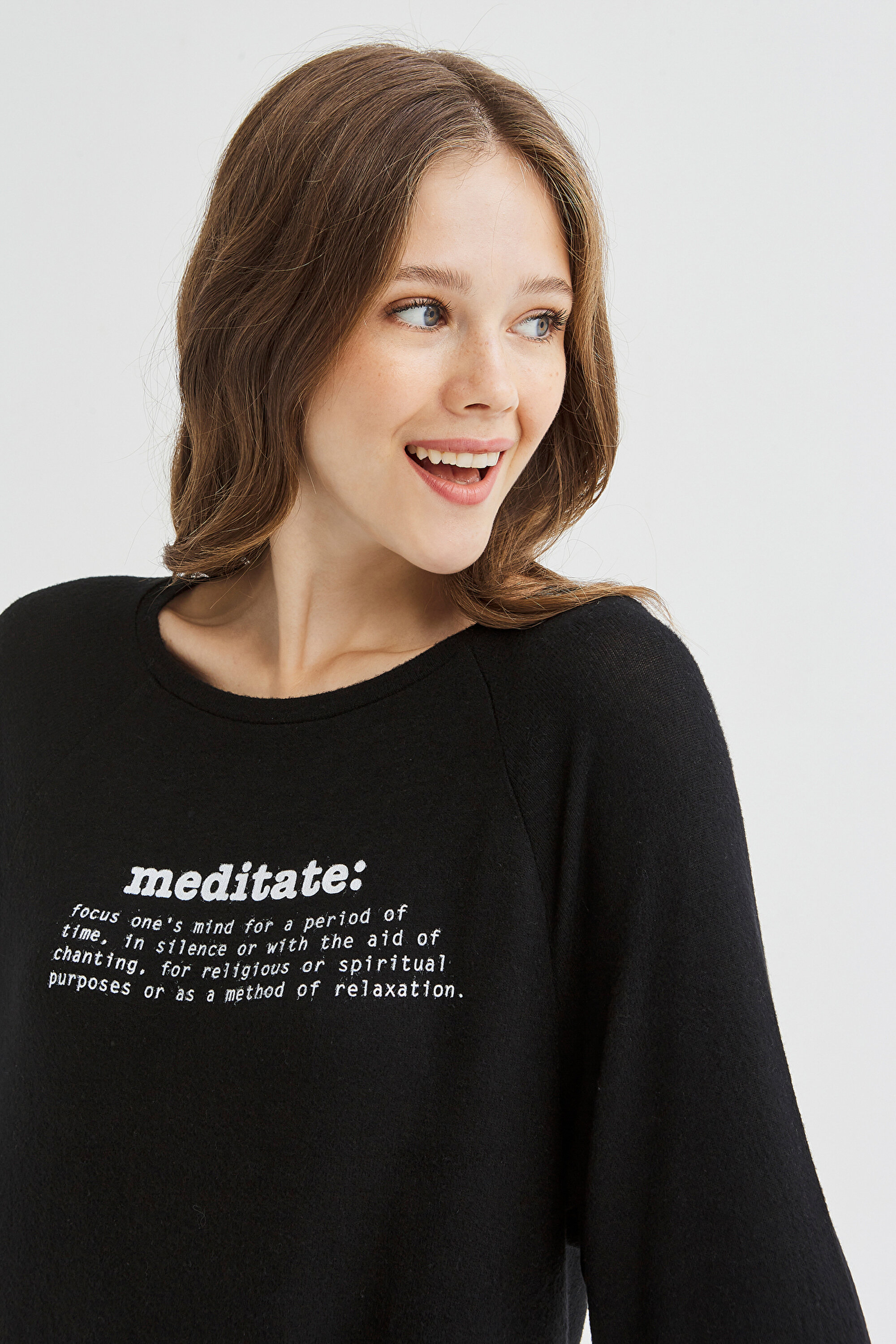 MEDITATE SWEATSHIRT, L, SIYAH3