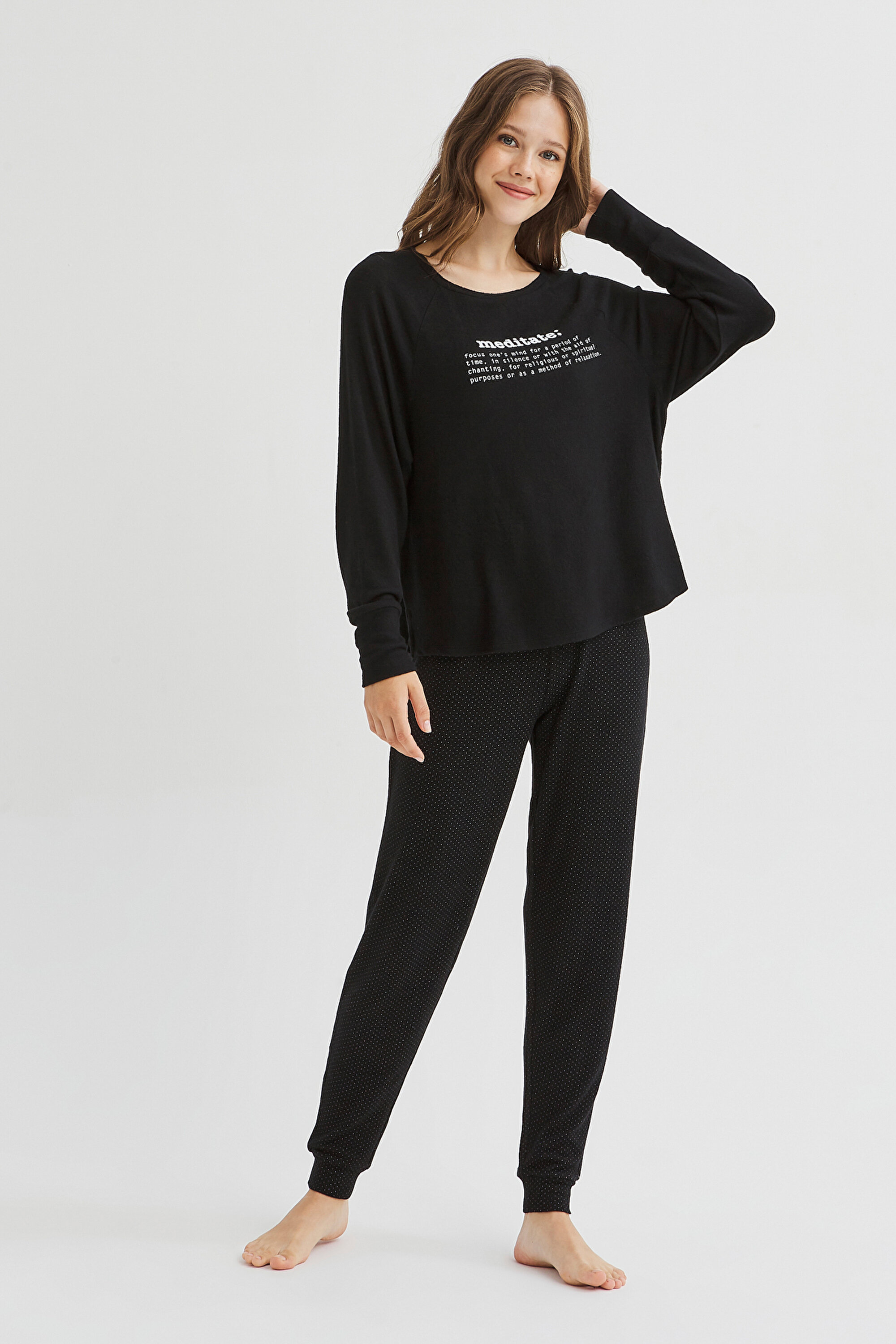 MEDITATE SWEATSHIRT, L, SIYAH3