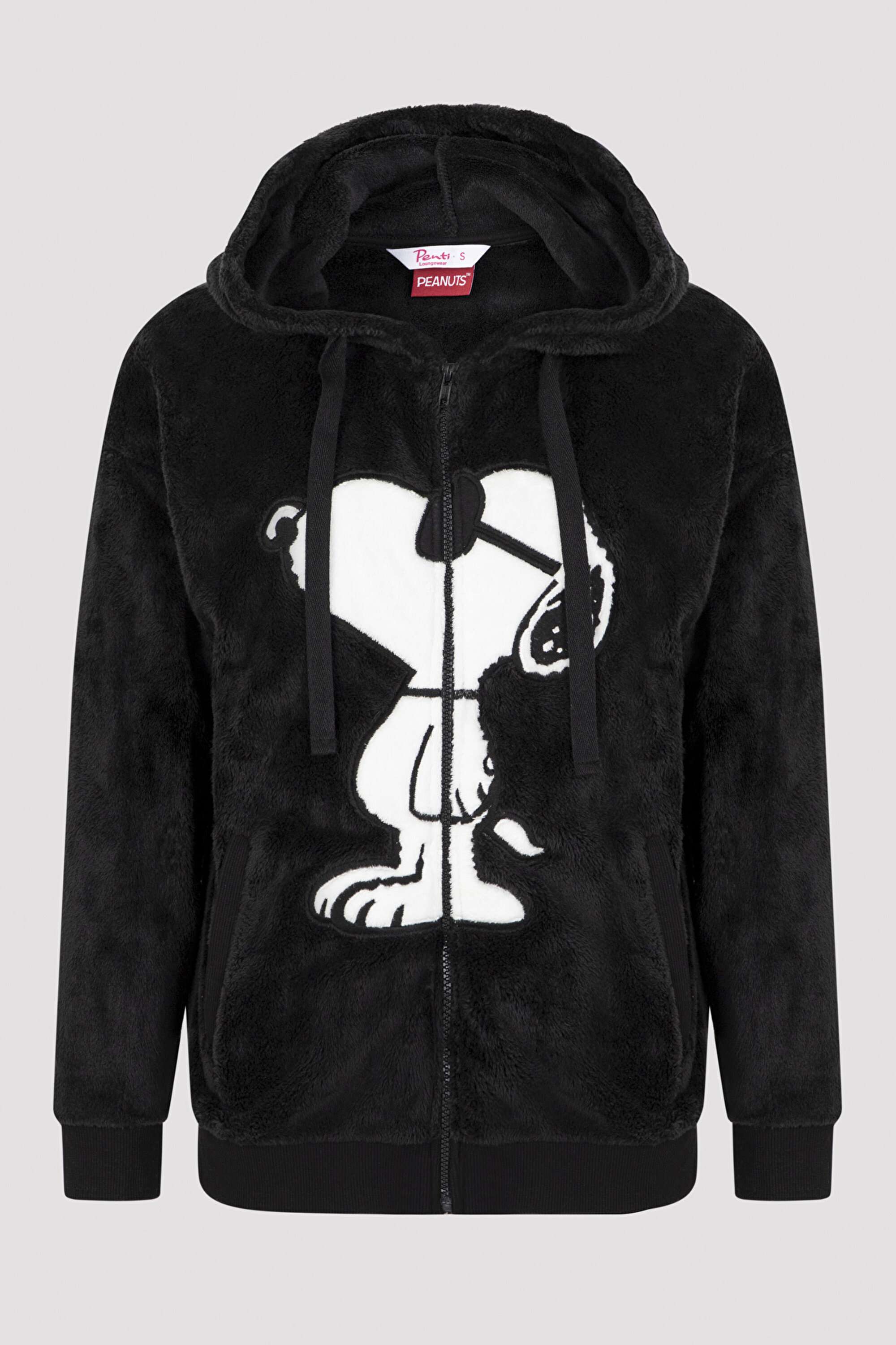 Siyah Snoopy Fermuarlı Sweatshirt PNH4RX6822SK-BK3 - Siyah - Penti