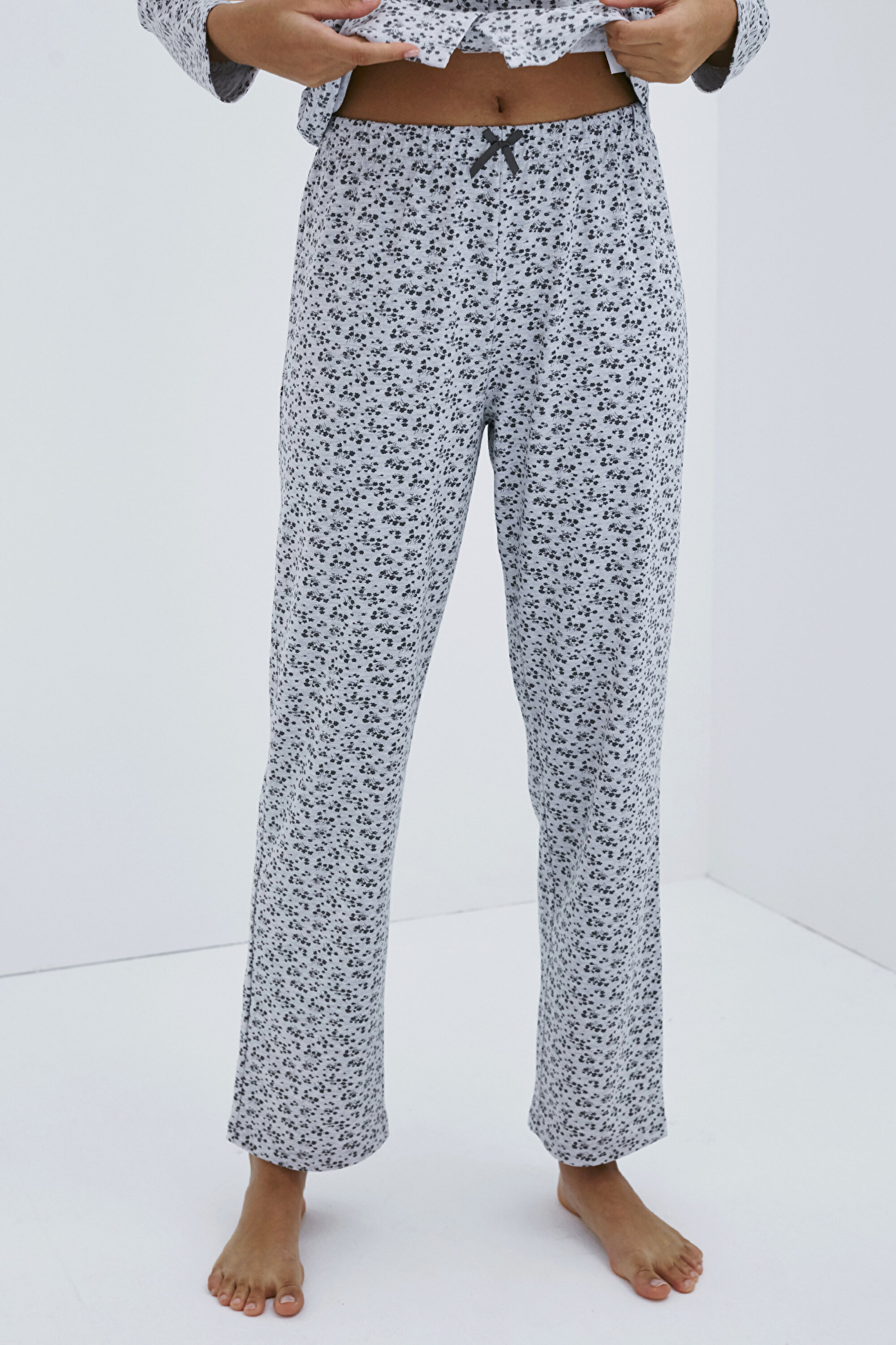 MELANGE FLORAL PANT, L, AGJ A.GRI MELANJ