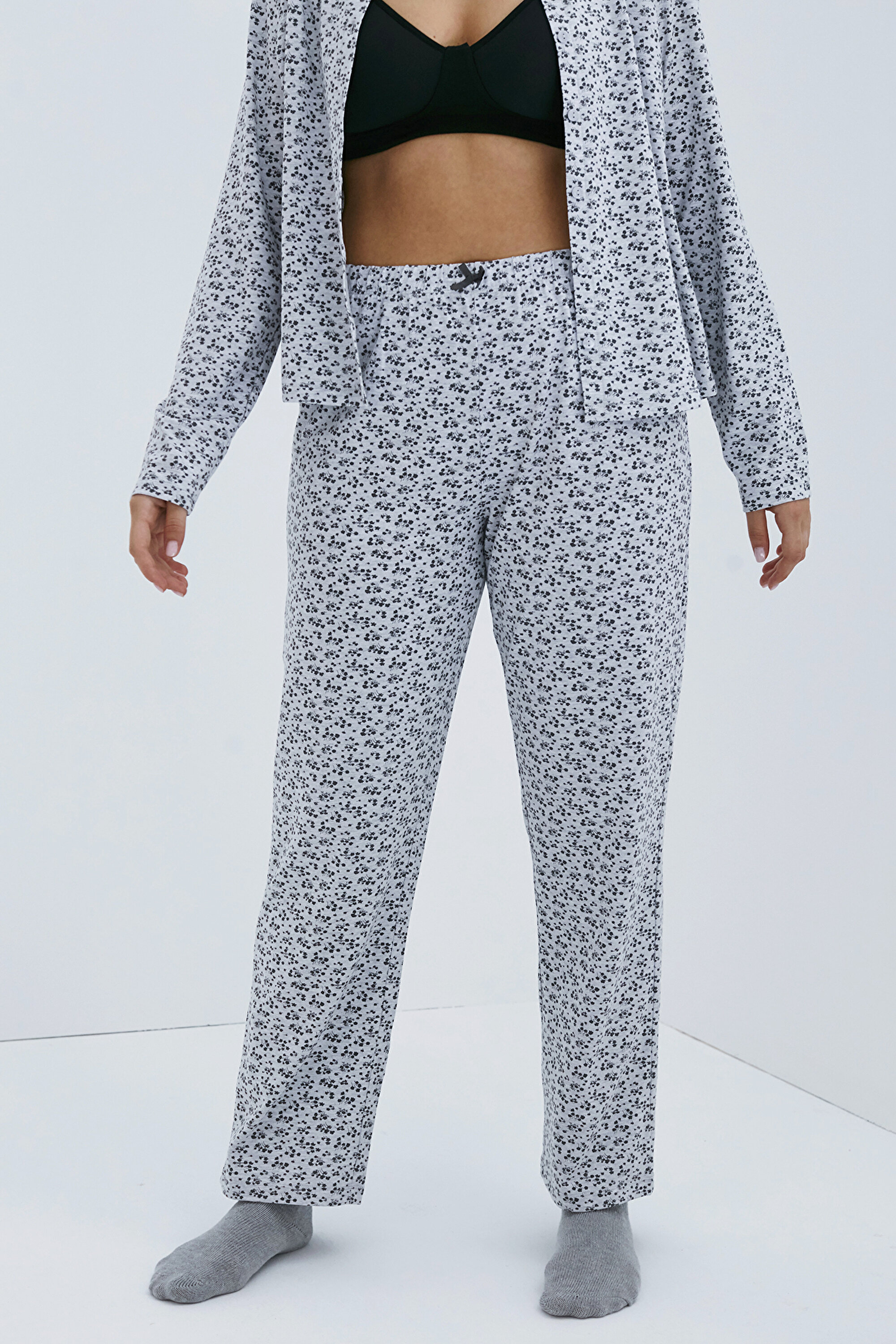 MELANGE FLORAL PANT, L, AGJ A.GRI MELANJ