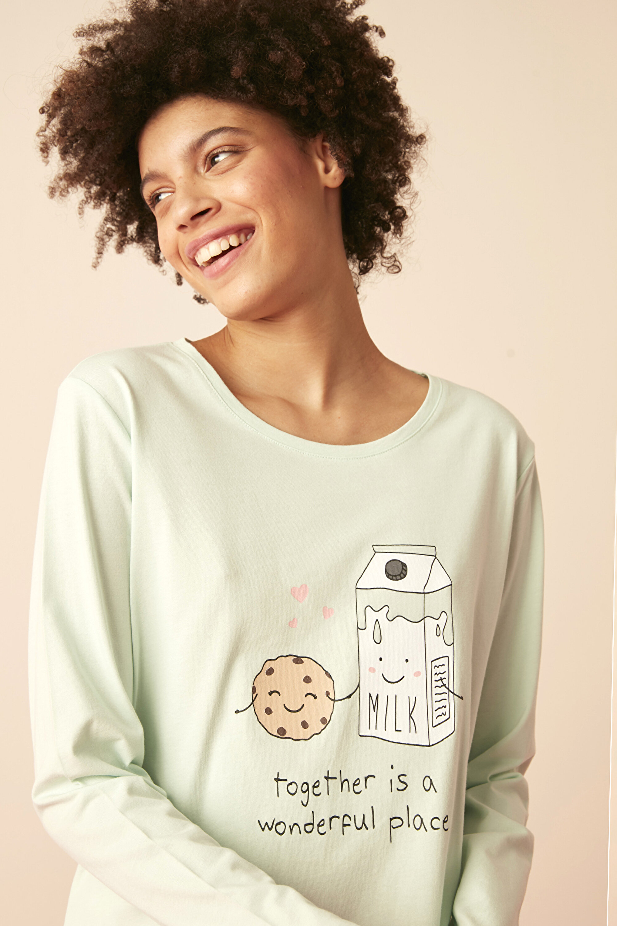 WONDERFUL PLACE LS PANTOLON, L, MIX MIX