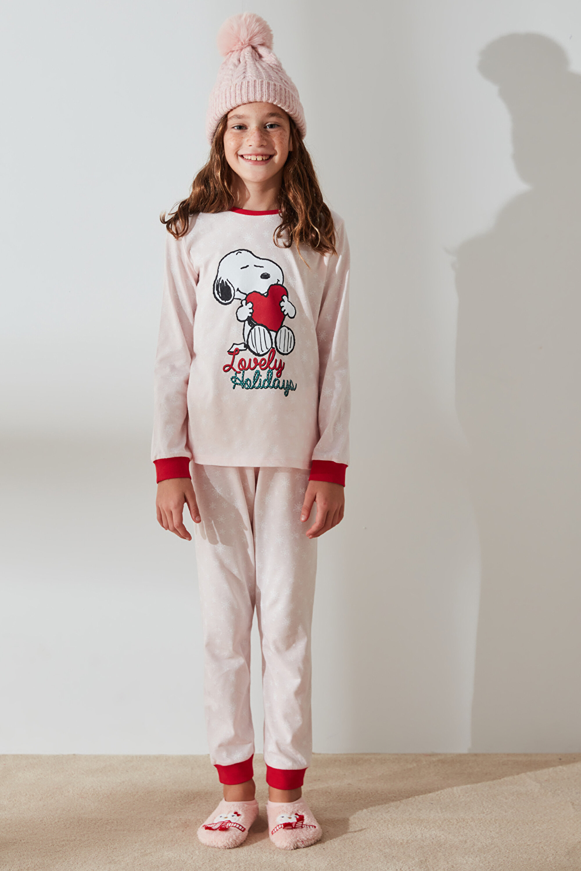 GIRLS LIC SNOOPY NY 2LI, 3-4, PN11 PEMBE