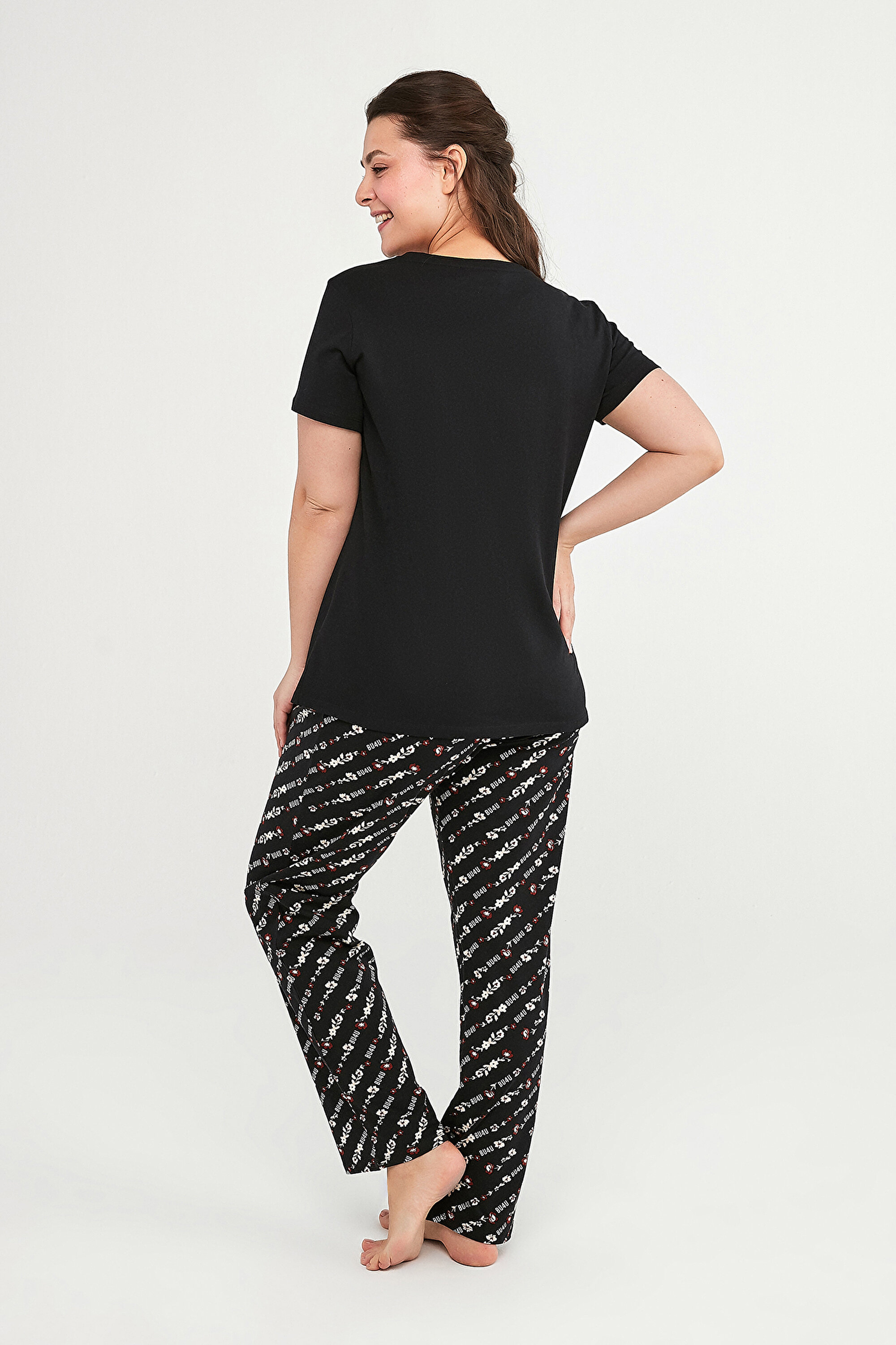BU4U LOVED SS PANTOLON SET, L, BK3 SIYAH