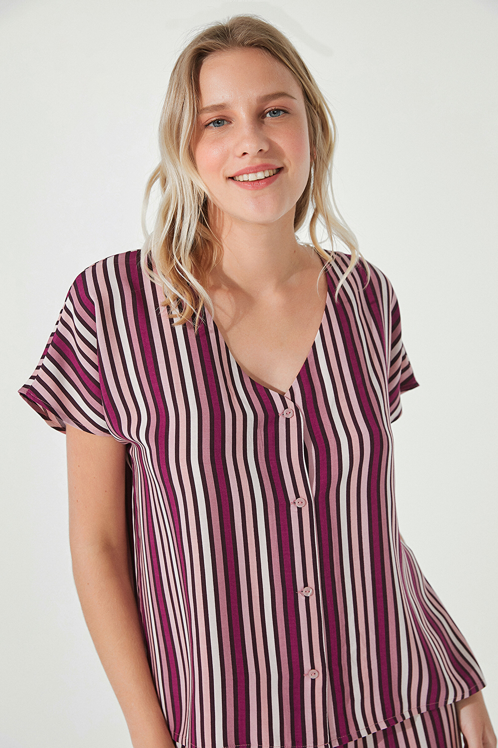 BURGUNDY STRIPE SS GÖM, 3XL, BR19 MURDUM