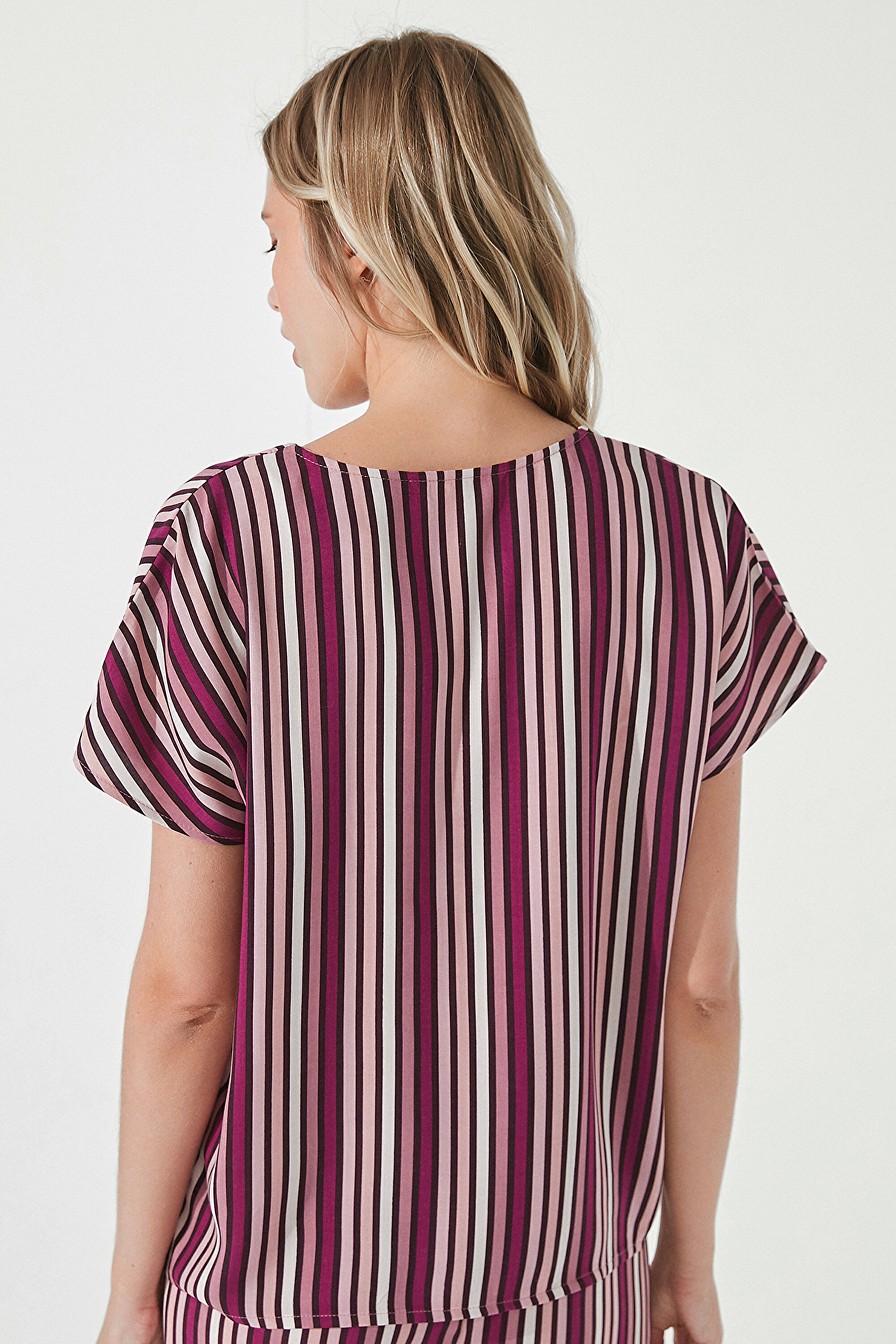BURGUNDY STRIPE SS GÖM, 3XL, BR19 MURDUM