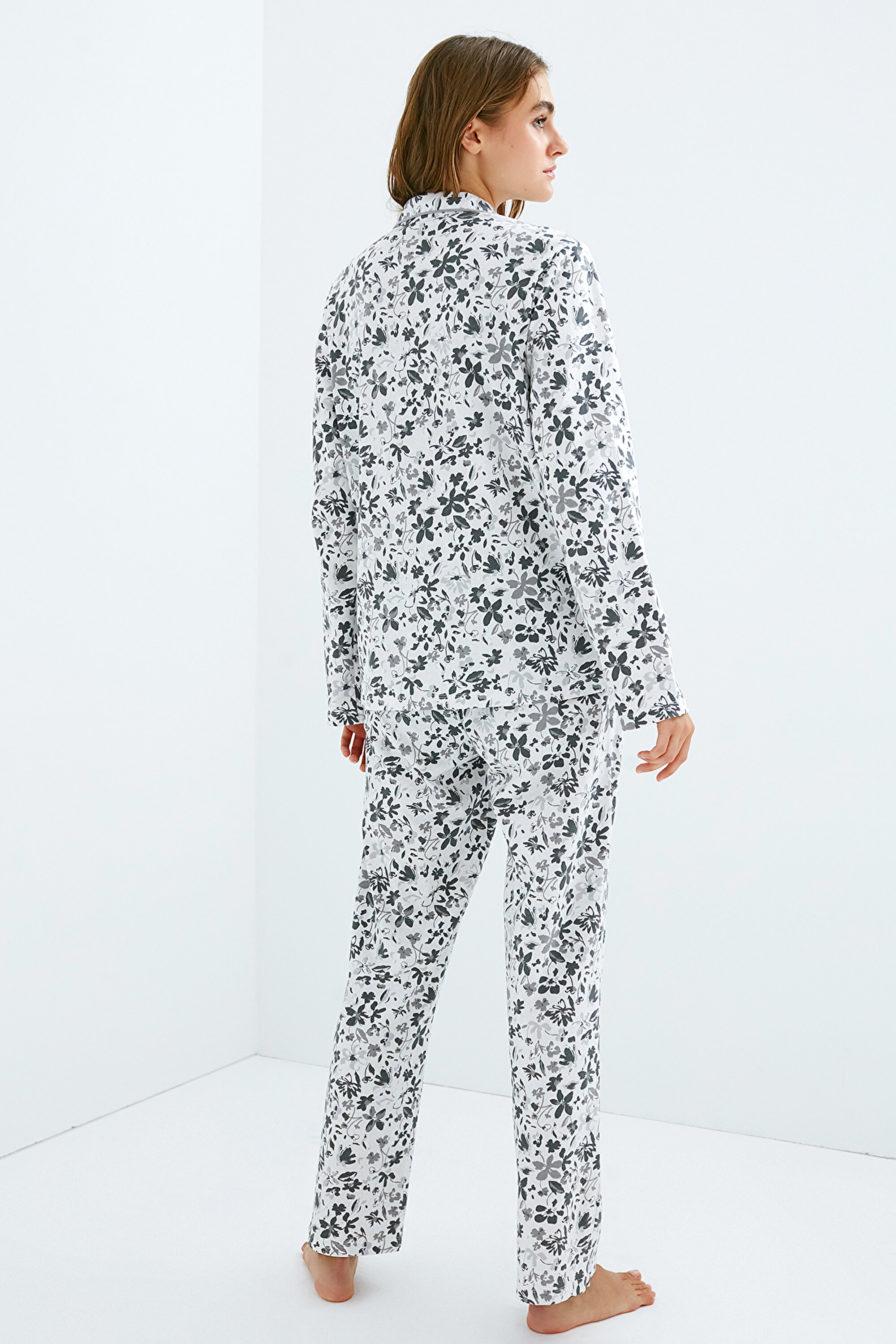 MORNING GARDEN LS GÖMLEK P, L, EC15 EKRU