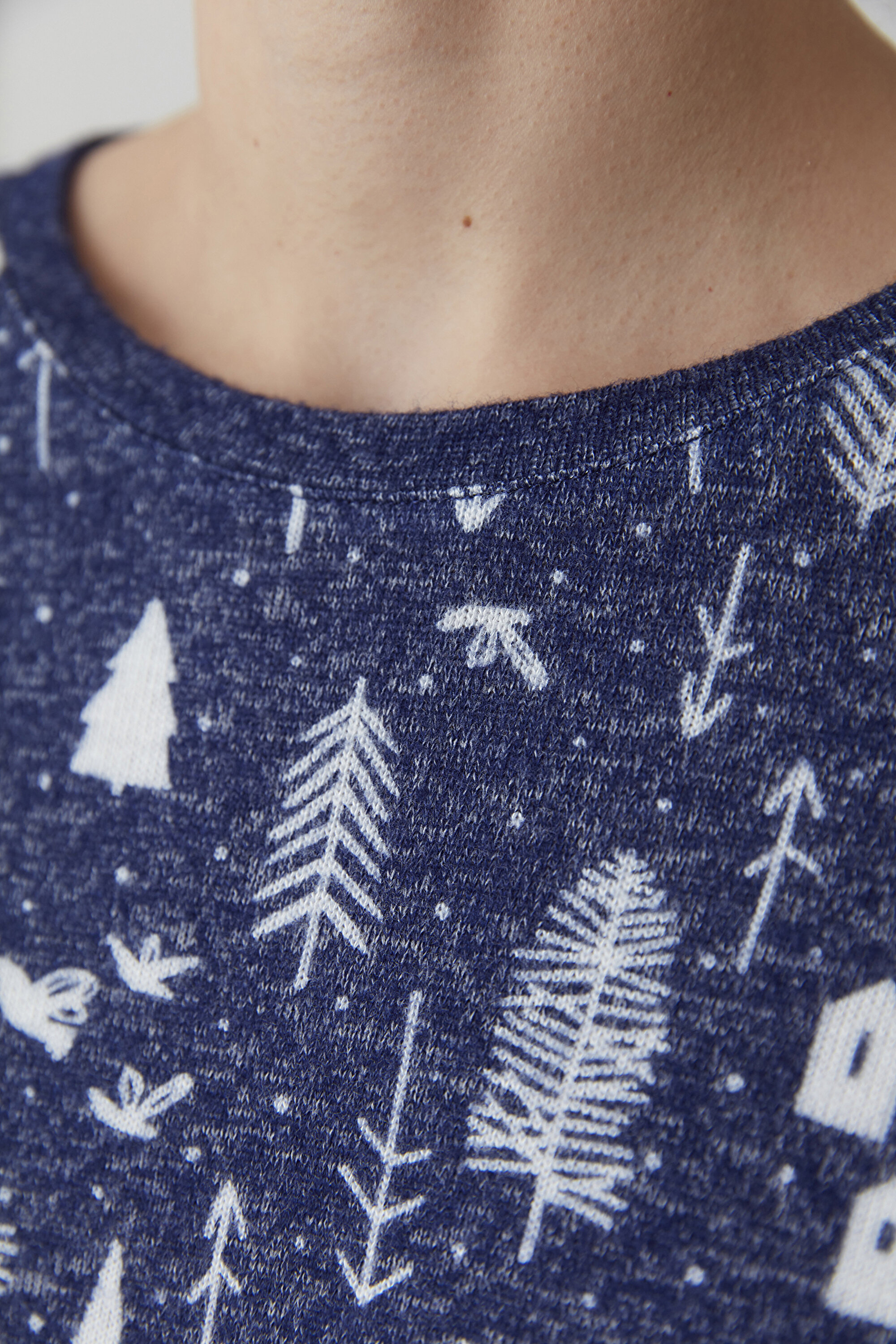 WINTER PRINTED LS ELBIS, L, LCV LACIVERT