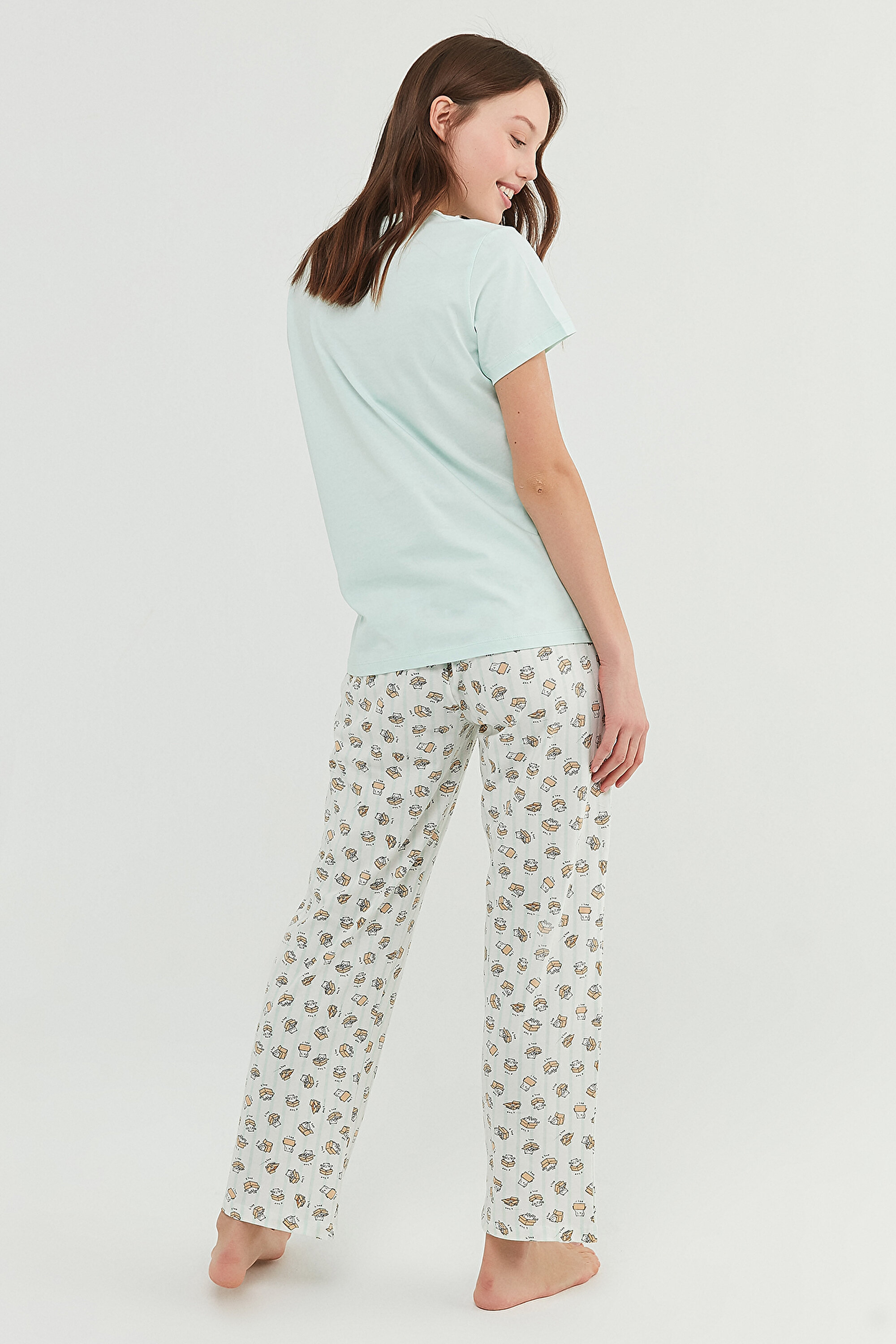 CAT LIFE SS PANTOLON, L, MN4 MINT YESILI