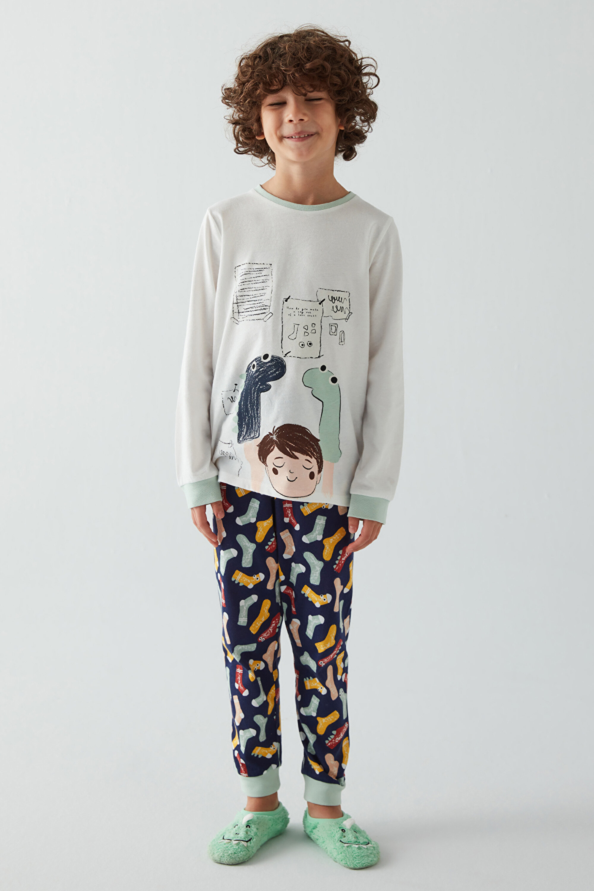 BOYS LOST SOCK LS 4LU PJ S, 112, MIX MIX