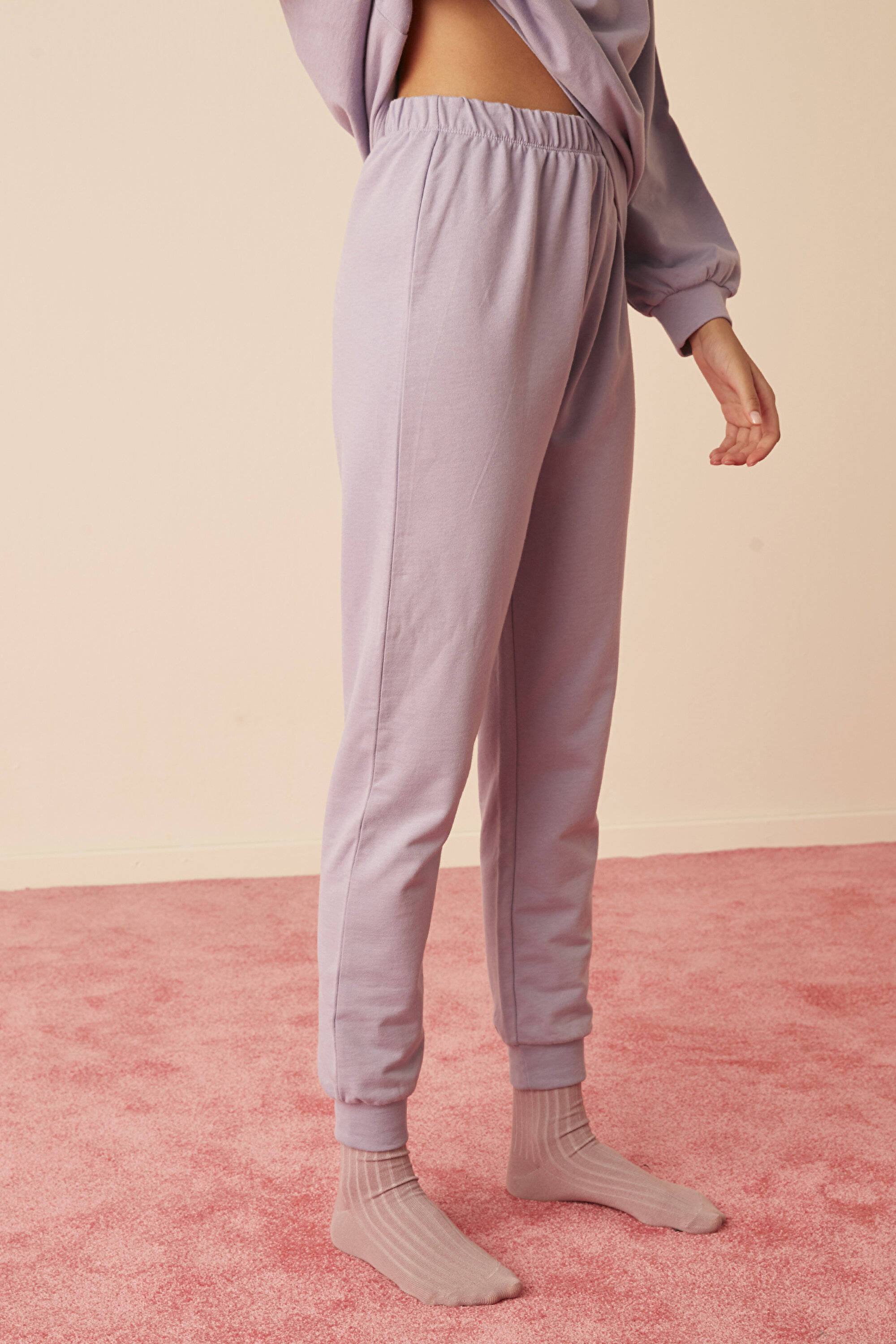 LILAC CUFF PANTOLON, L, LA39 LILA