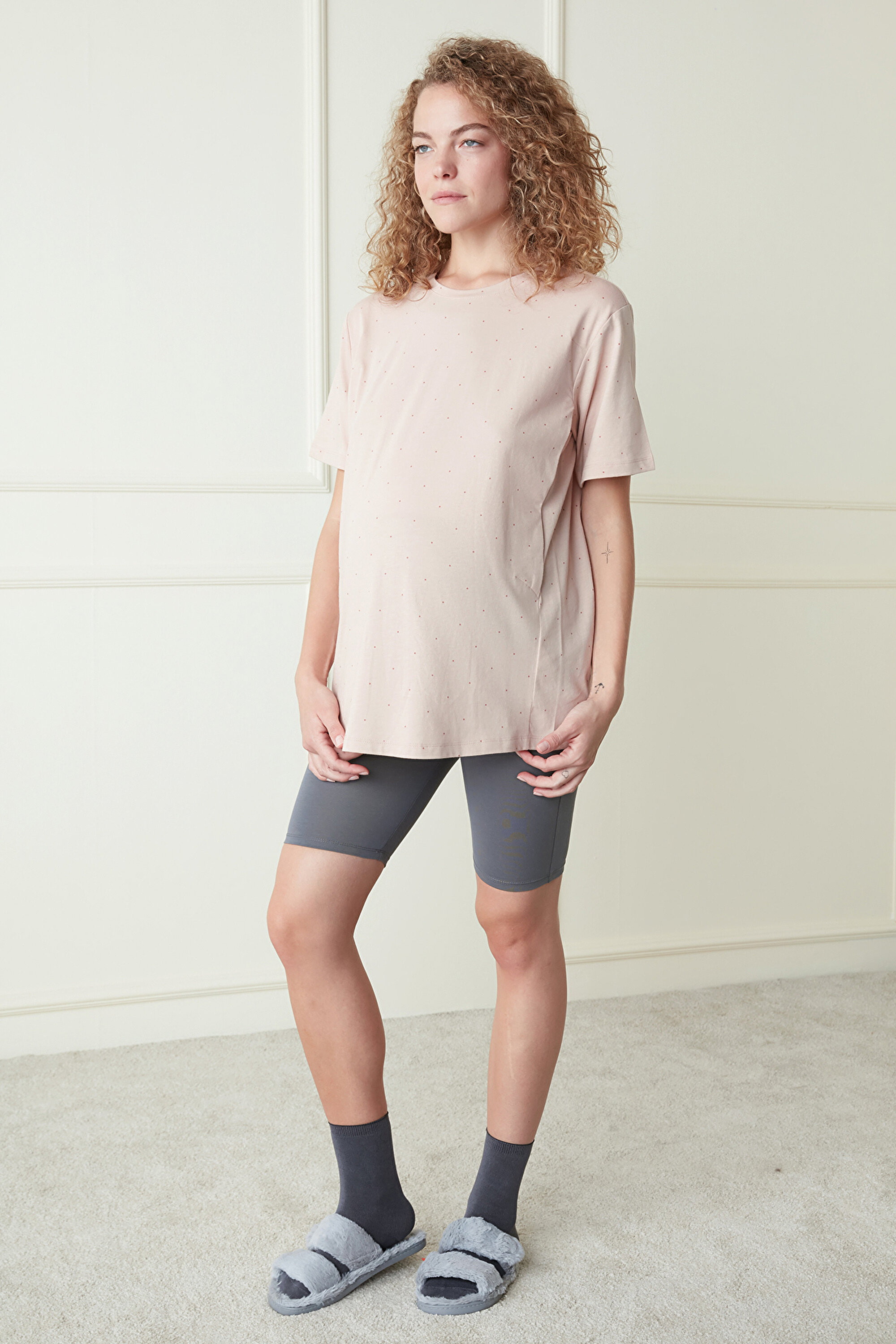 MAMA CREAMY DOTS SS T, L, RE8 GUL KURUSU