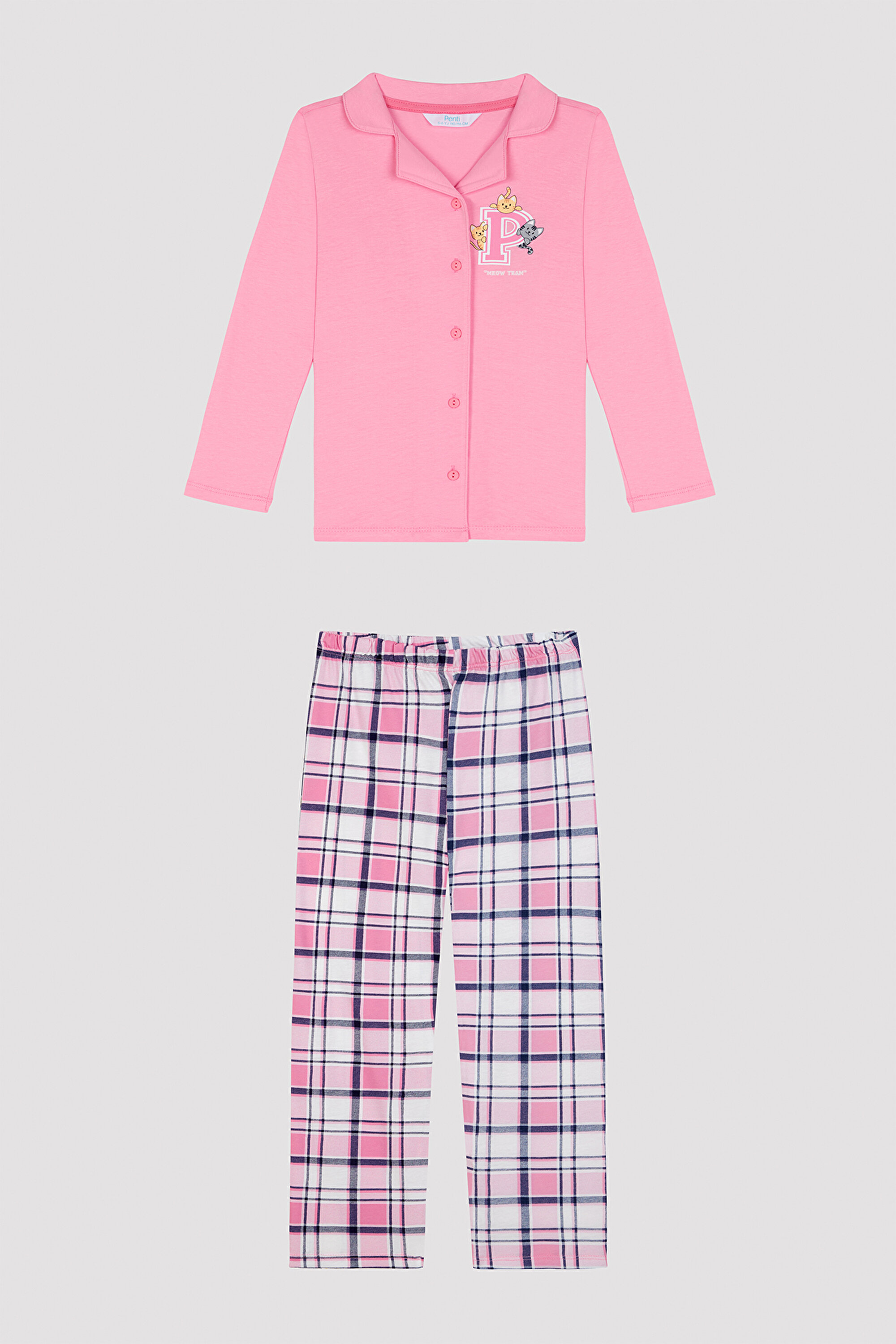 Girls Sleep LS Pyjama Set PNVJJ17623SK-MIX - MIX - Penti