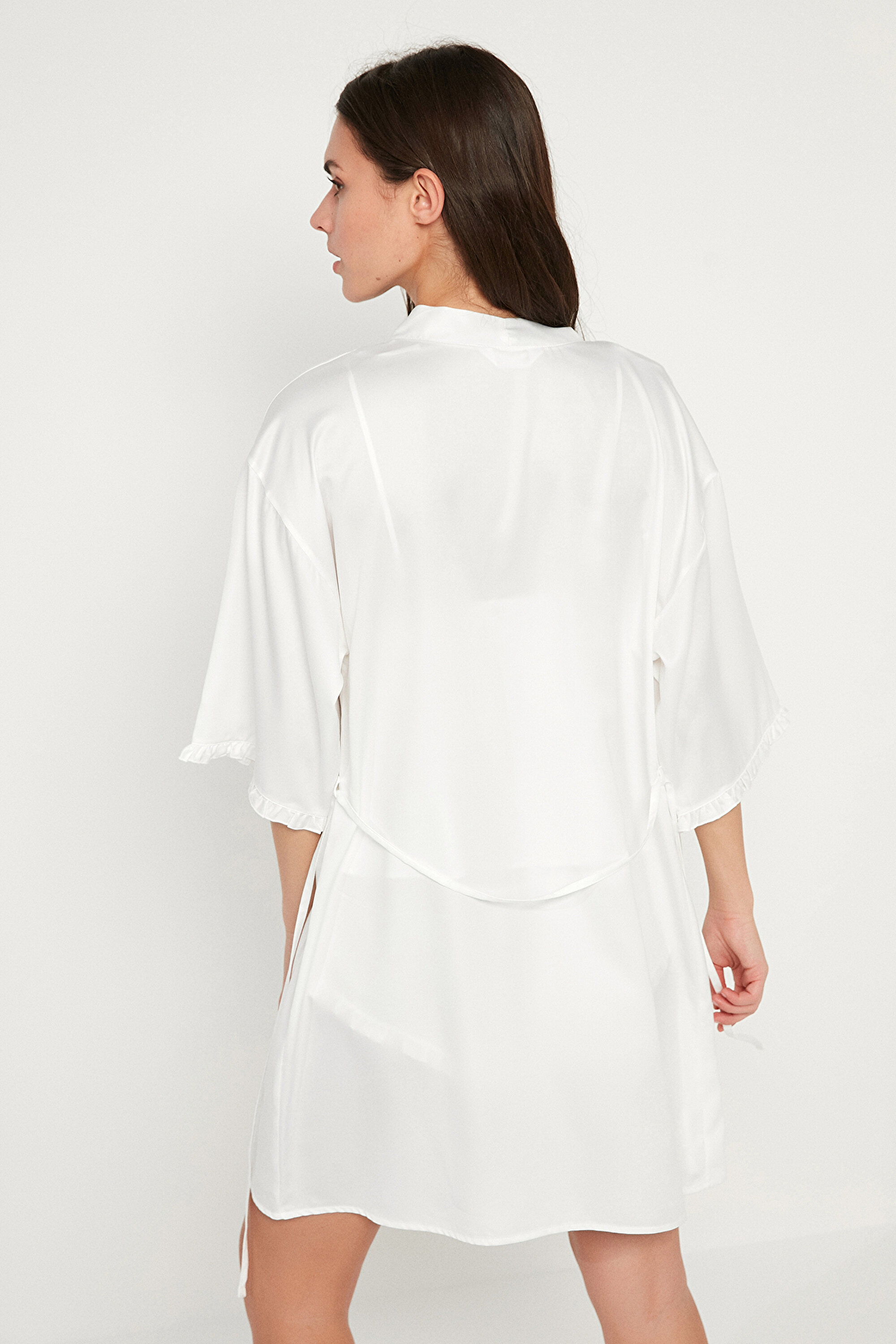BRIDAL GRACE SATIN, M/L, B32 KIRIK BEYAZ