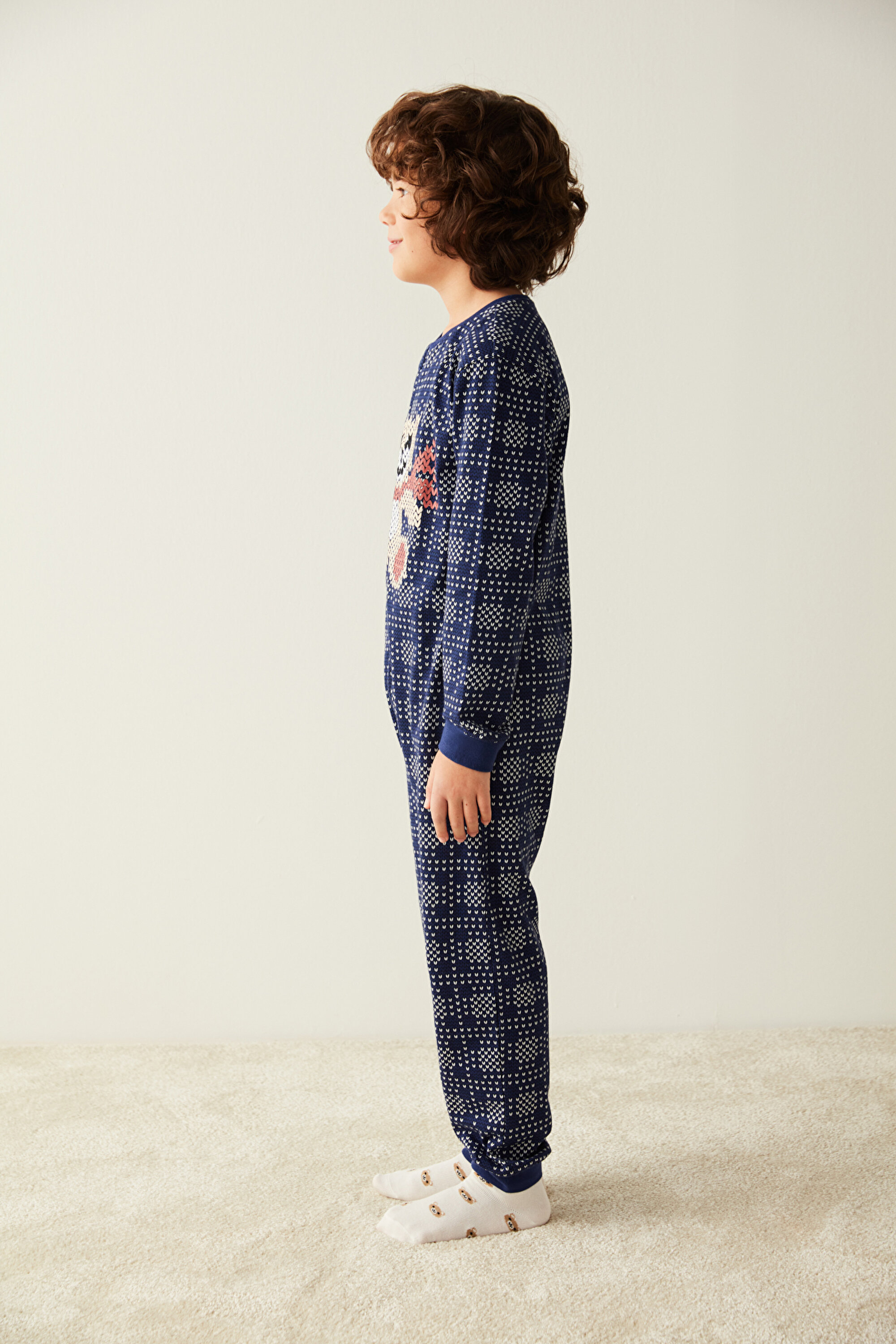 Boys B. Bear Onesie PJ Topü PNXFO12822SK-PR19 - LACIVERT - Penti