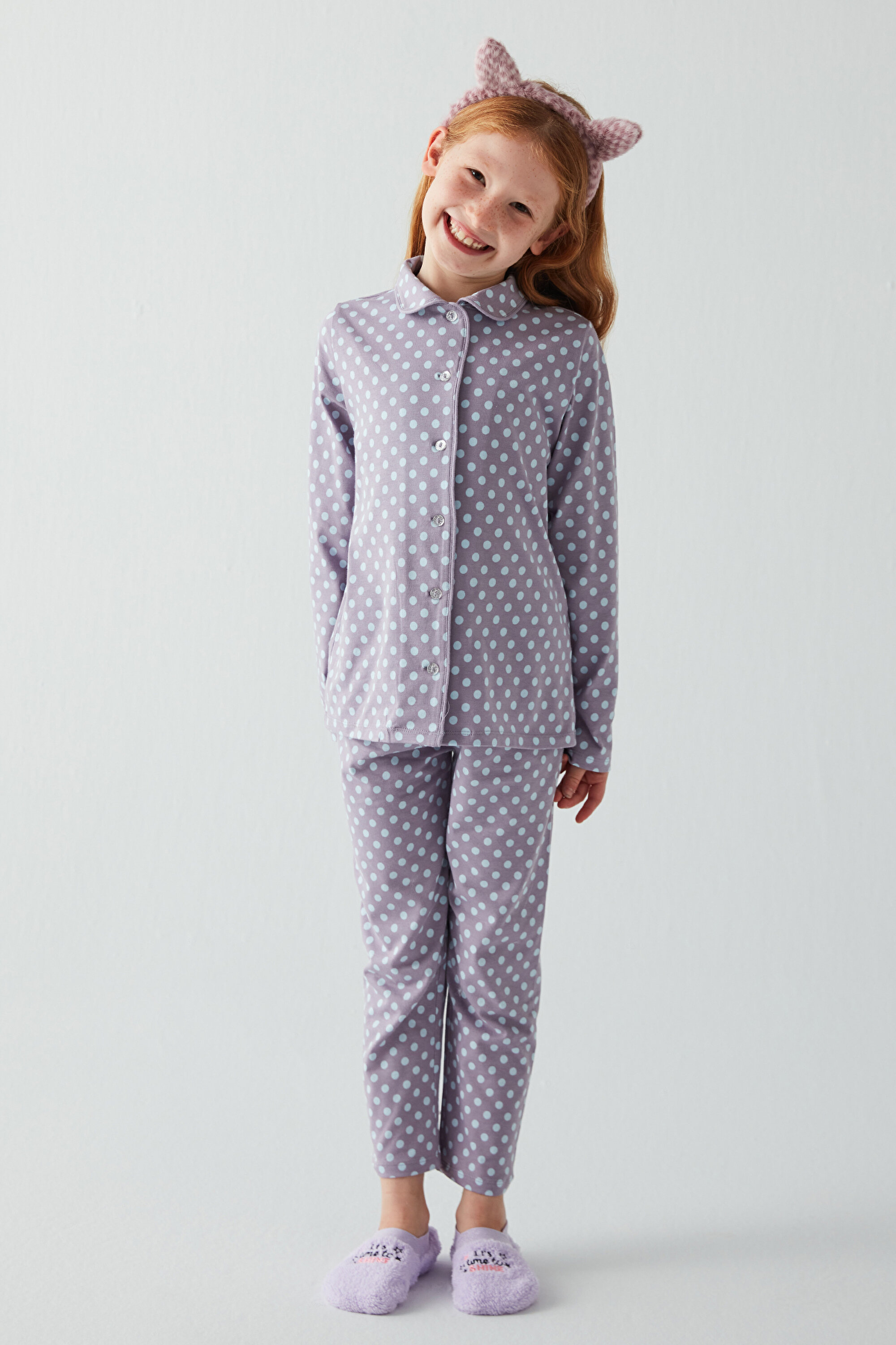 GIRLS BETTER DOT LS 2LI, 3-4, LA39 LILA